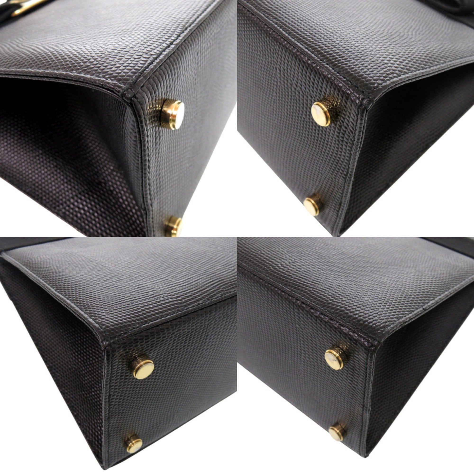 Salvatore Ferragamo Black Leather Handbag (Pre-Owned)