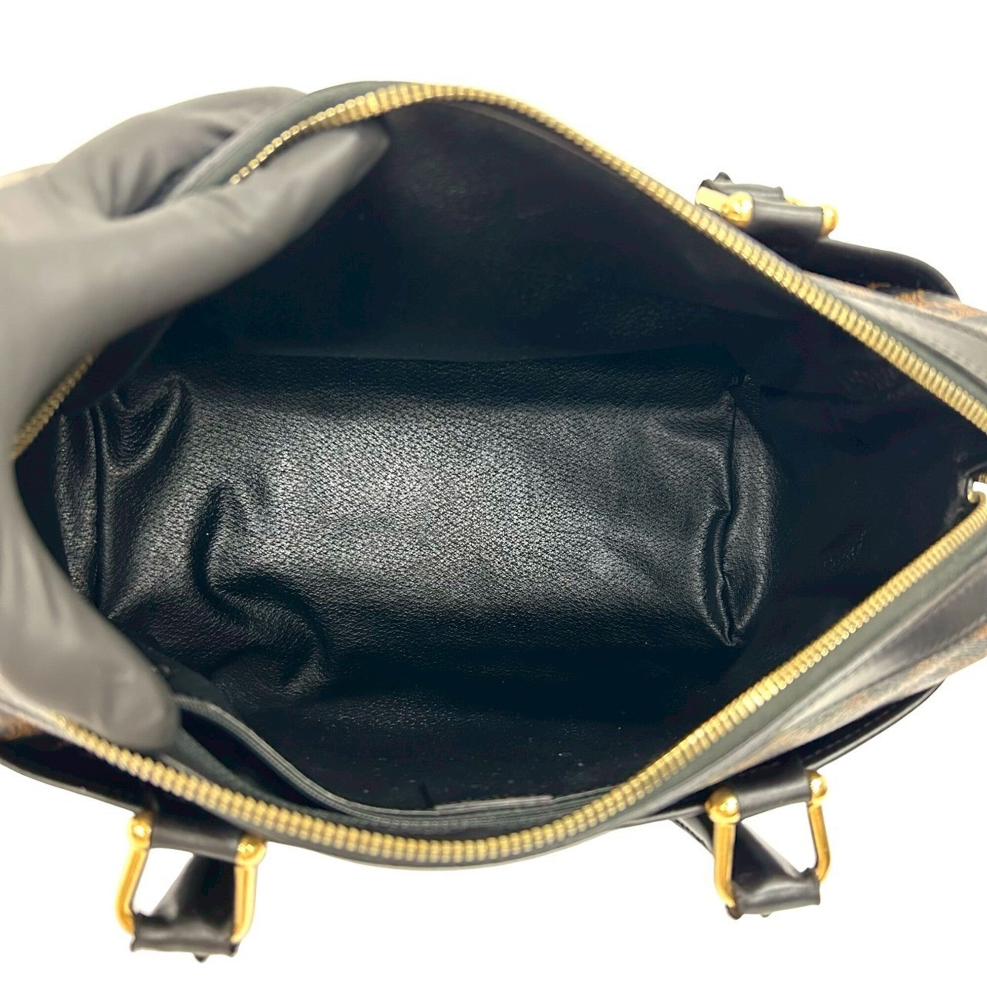 Celine Black Brown Leather Pvc Boston Bag Handbag (Pre-Owned)