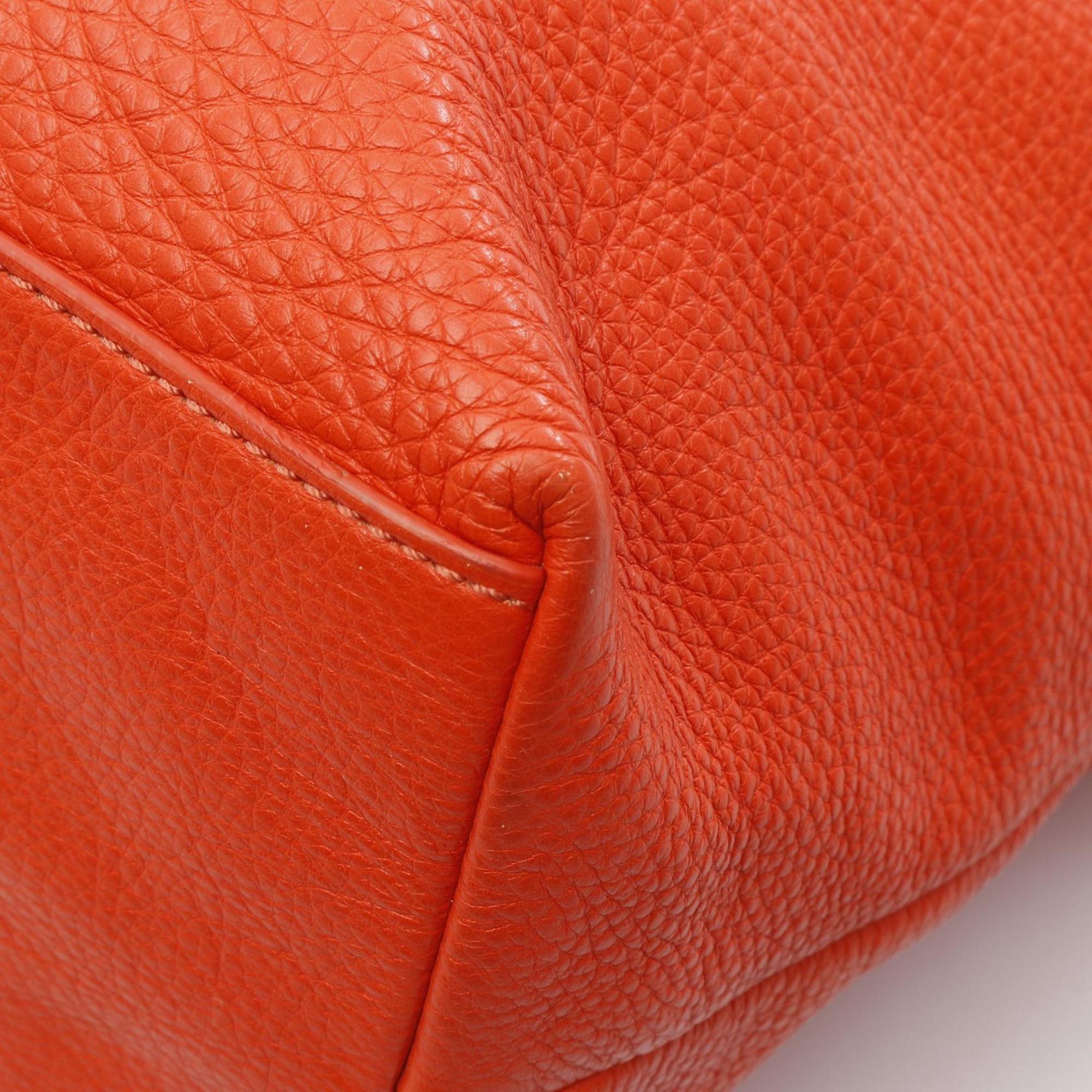 Tory Burch Red Color Leather Tote Bag (Pre-Owned)