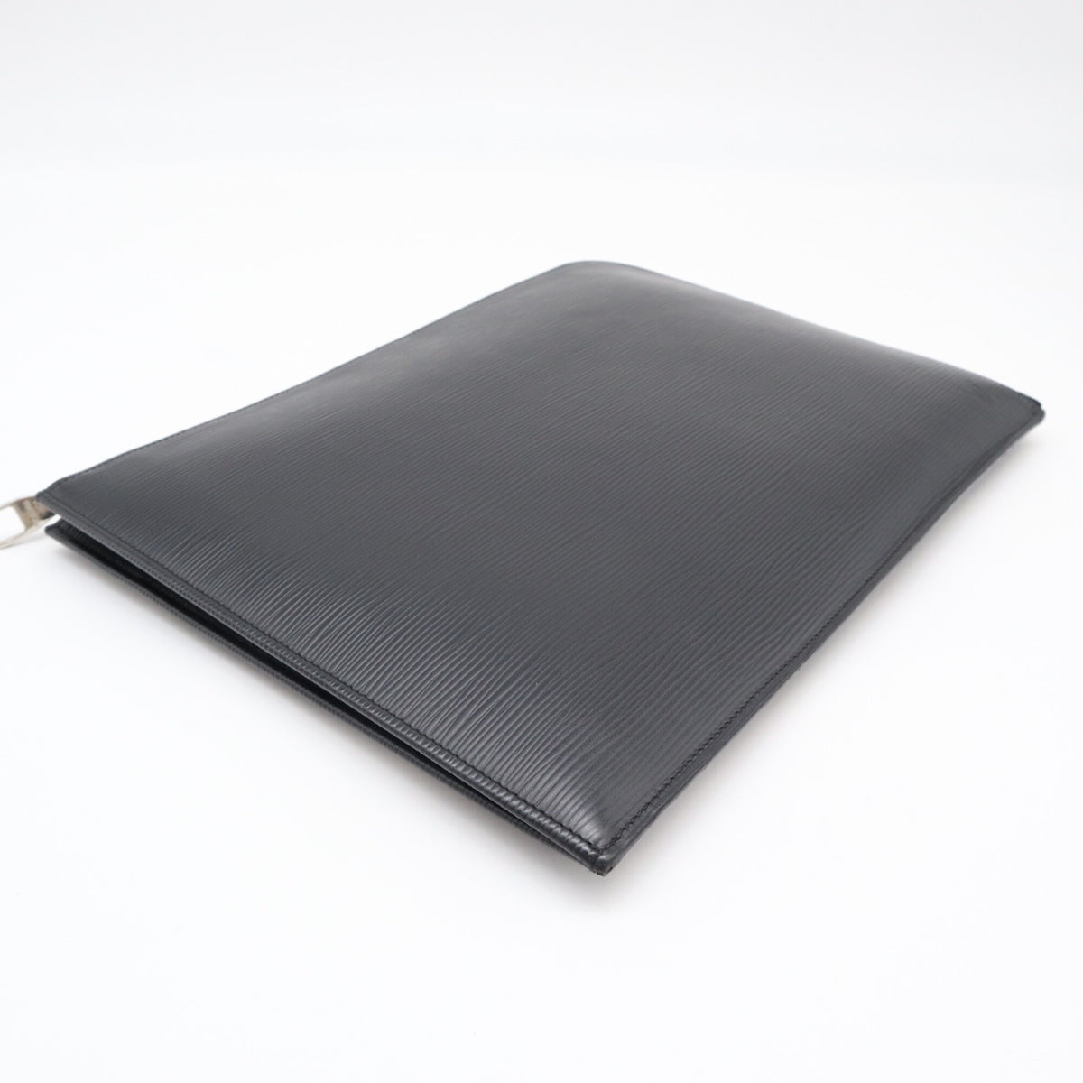 Louis Vuitton Black Leather Clutch Bag (Pre-Owned)