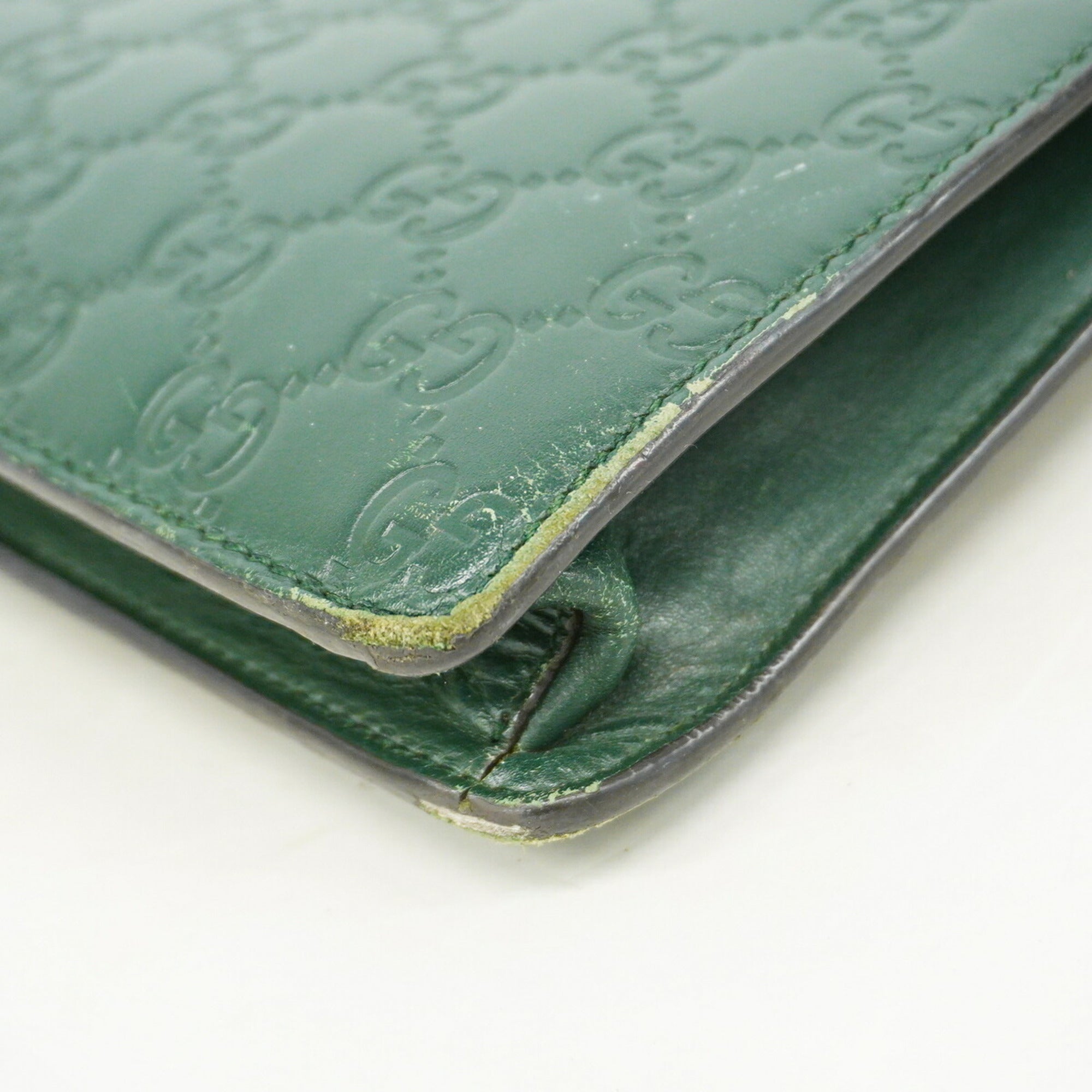 Gucci Green Leather Shoulder Bag (Pre-Owned)
