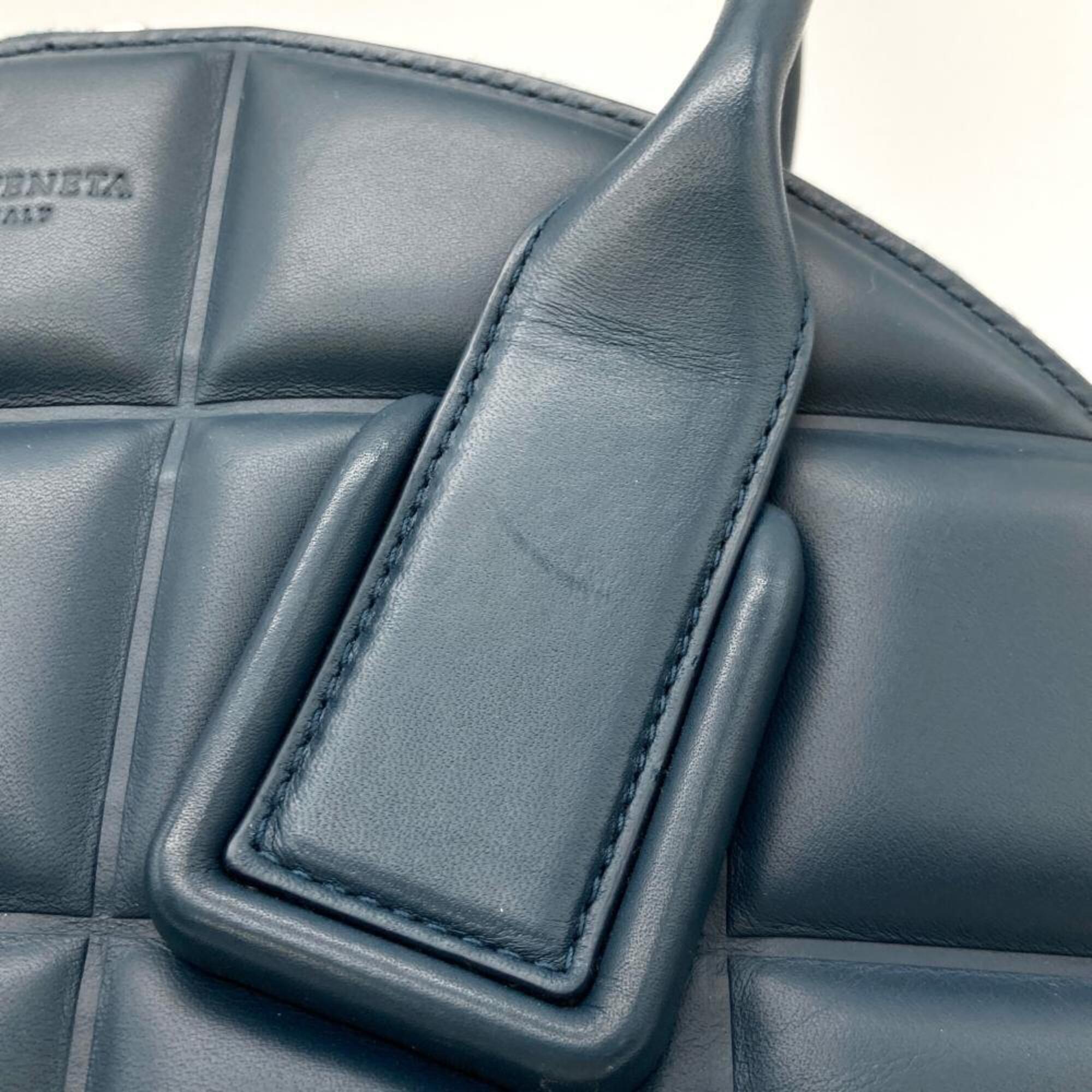 Bottega Veneta Navy Leather Shoulder Bag (Pre-Owned)