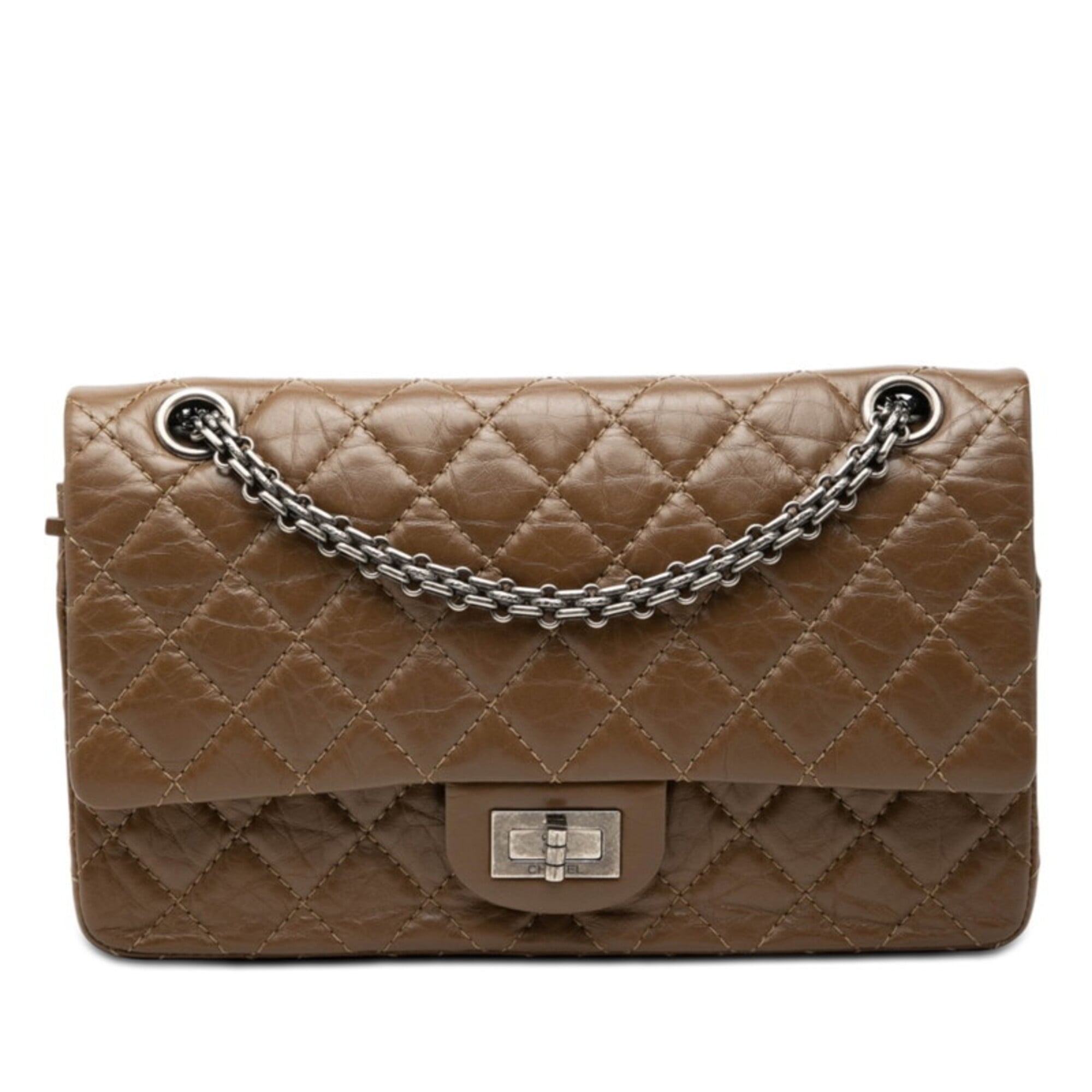 Chanel Brown Leather Shoulder Bag (Pre-Owned)