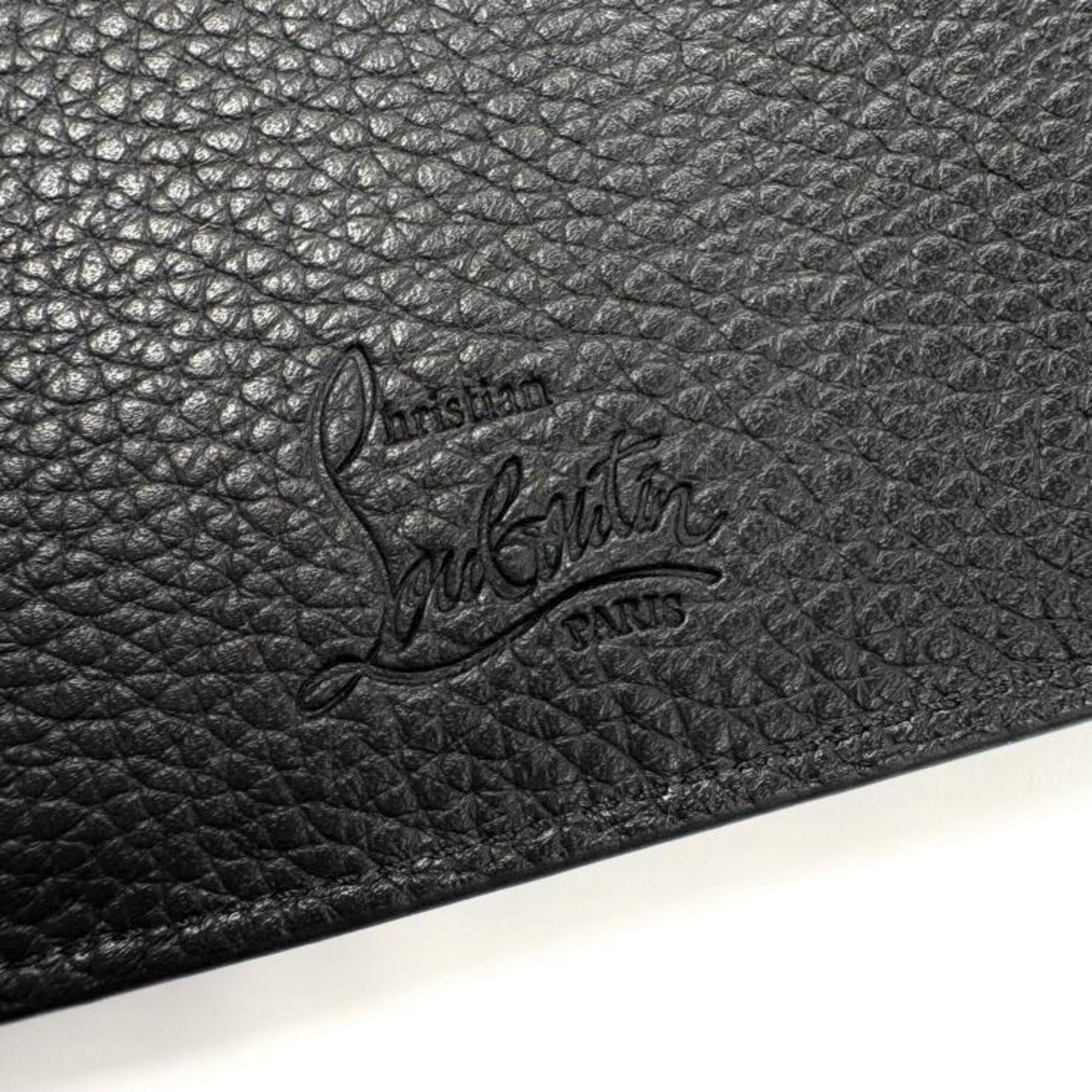 Christian Louboutin Black Red Color Leather Coin Purse/Coin Case (Pre-Owned)