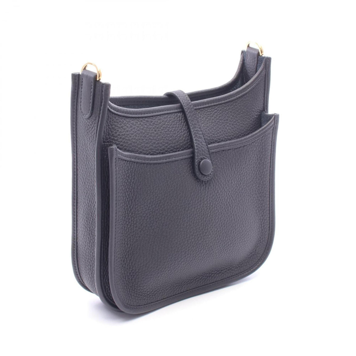Hermes Navy Taurillon Clemence Leather Leather Handbag Shoulder Bag (Pre-Owned)