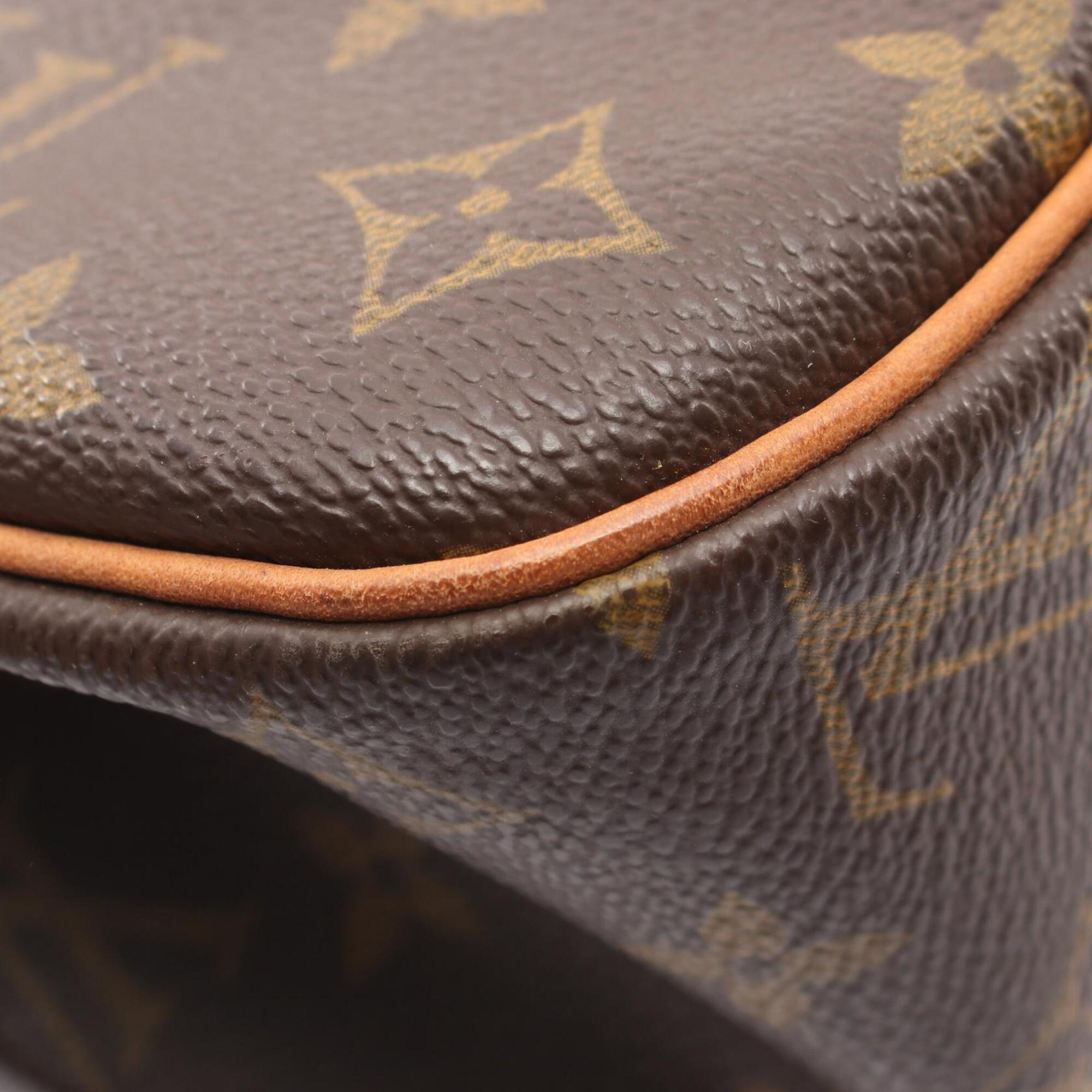 Louis Vuitton Brown Coated Canvas Leather Monogram Handbag Shoulder Bag (Pre-Owned)