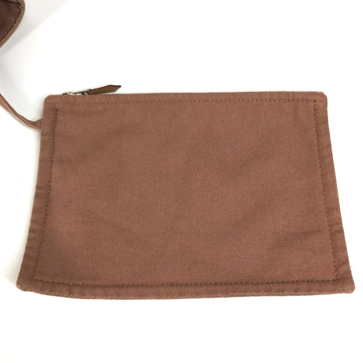 Hermes Brown Cotton Beach Bag Shoulder Bag Tote Bag (Pre-Owned)