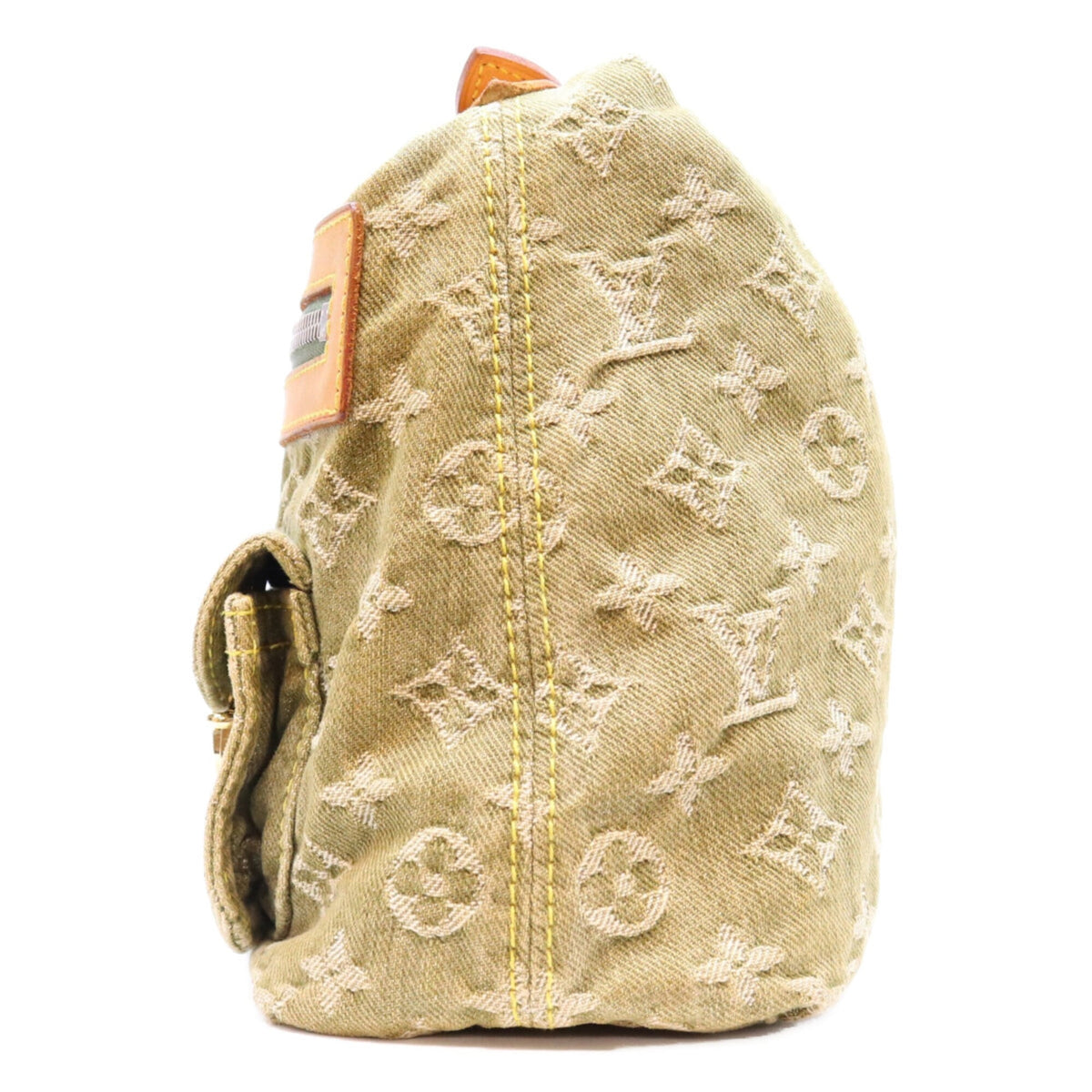 Louis Vuitton Khaki Monogram Denim Shoulder Bag (Pre-Owned)