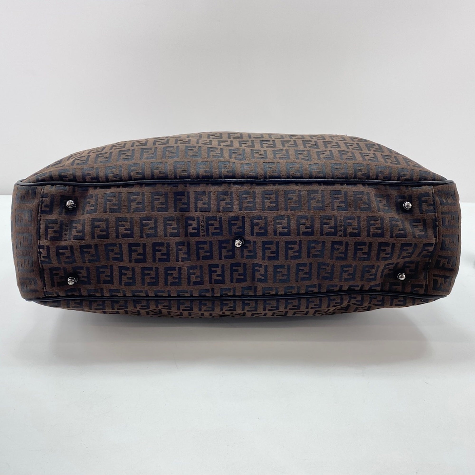 Fendi Brown Canvas Handbag (Pre-Owned)