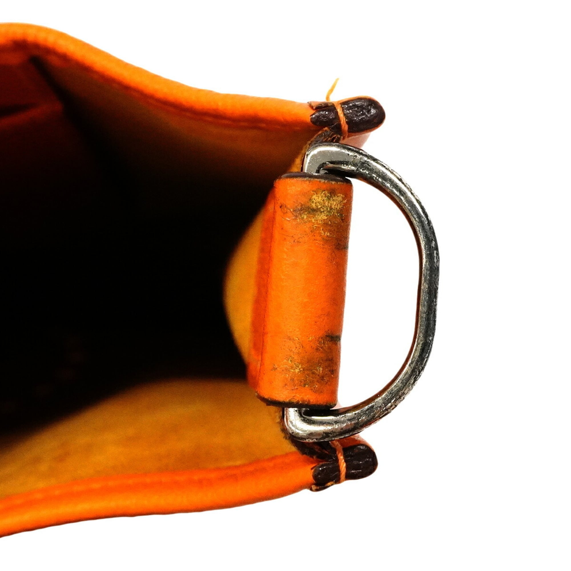 Hermes Orange Leather Shoulder Bag (Pre-Owned)