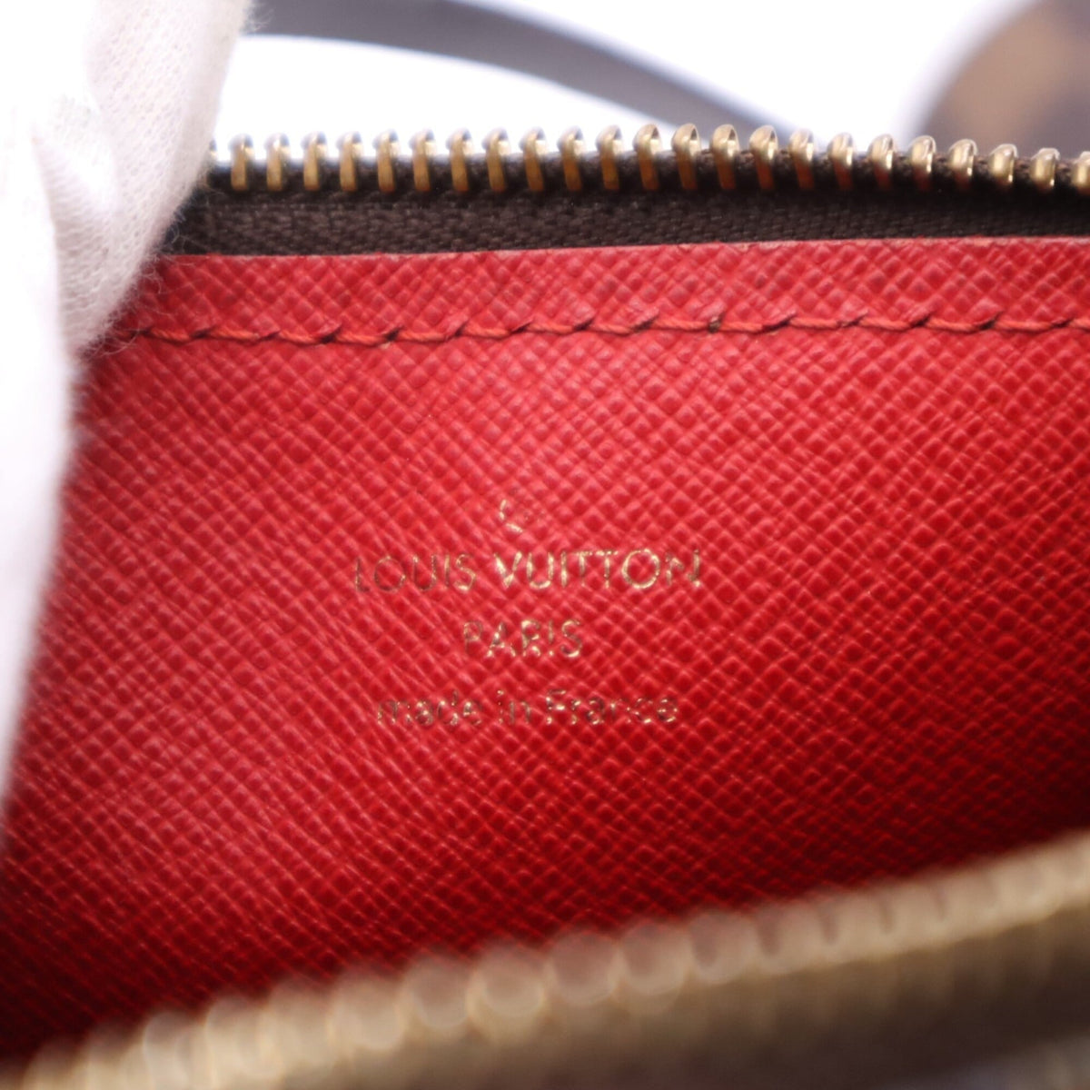 Louis Vuitton Damier Beige Brown Coated Canvas Leather Handbag (Pre-Owned)
