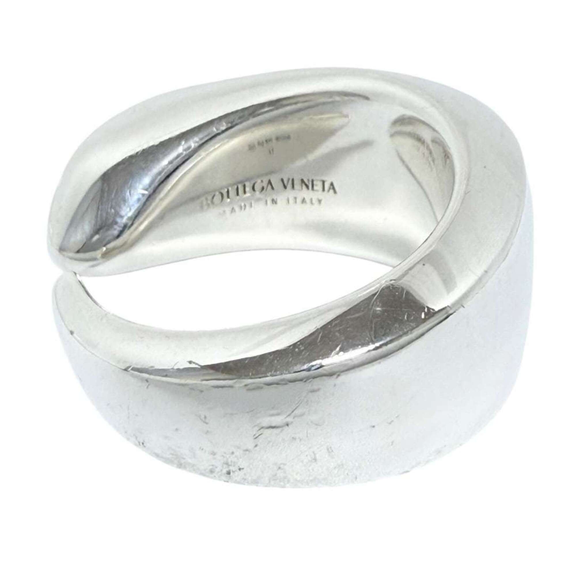 Bottega Veneta Silver 925 Band Ring (Pre-Owned)