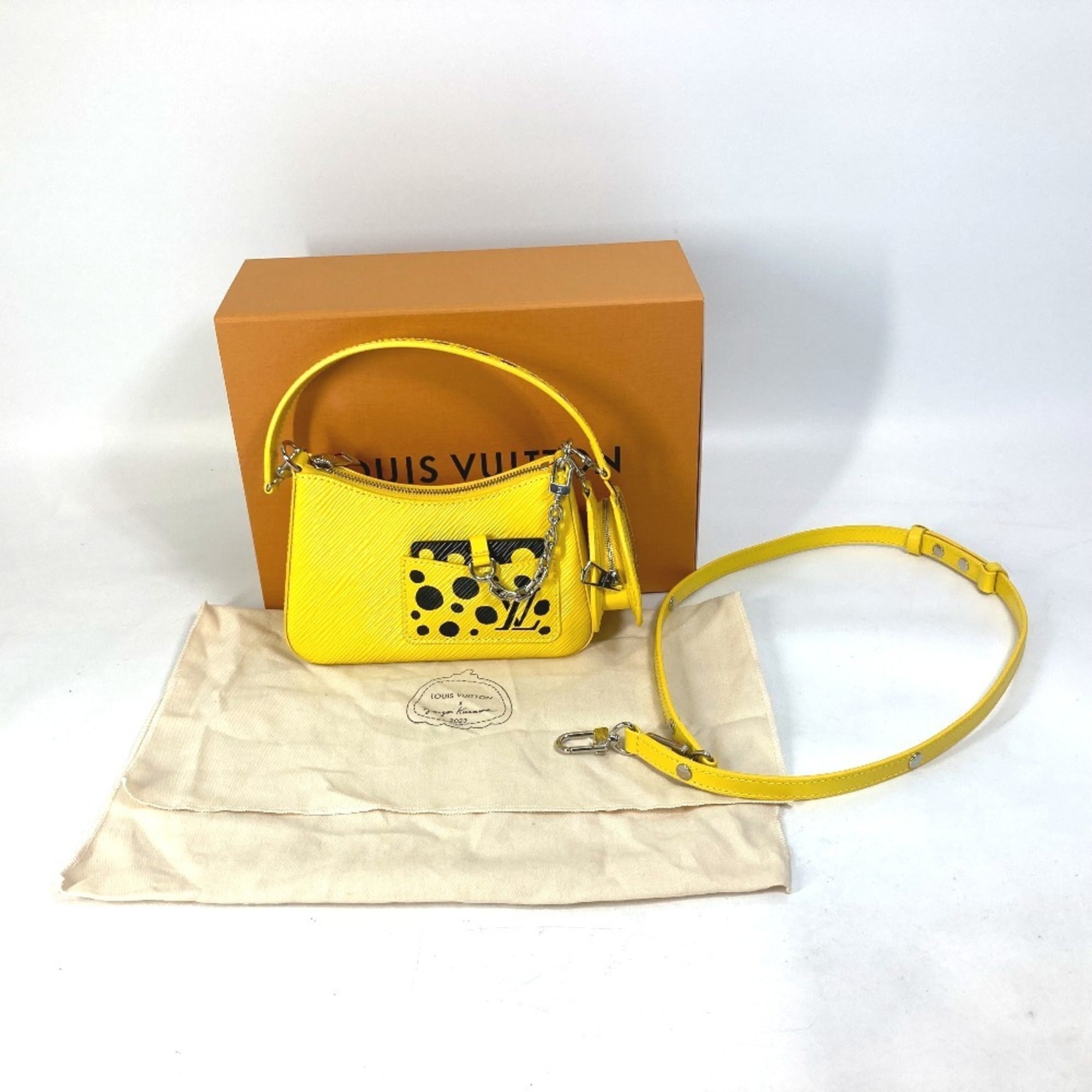 Louis Vuitton Black Jaune Yellow Epi Leather Handbag Shoulder Bag (Pre-Owned)