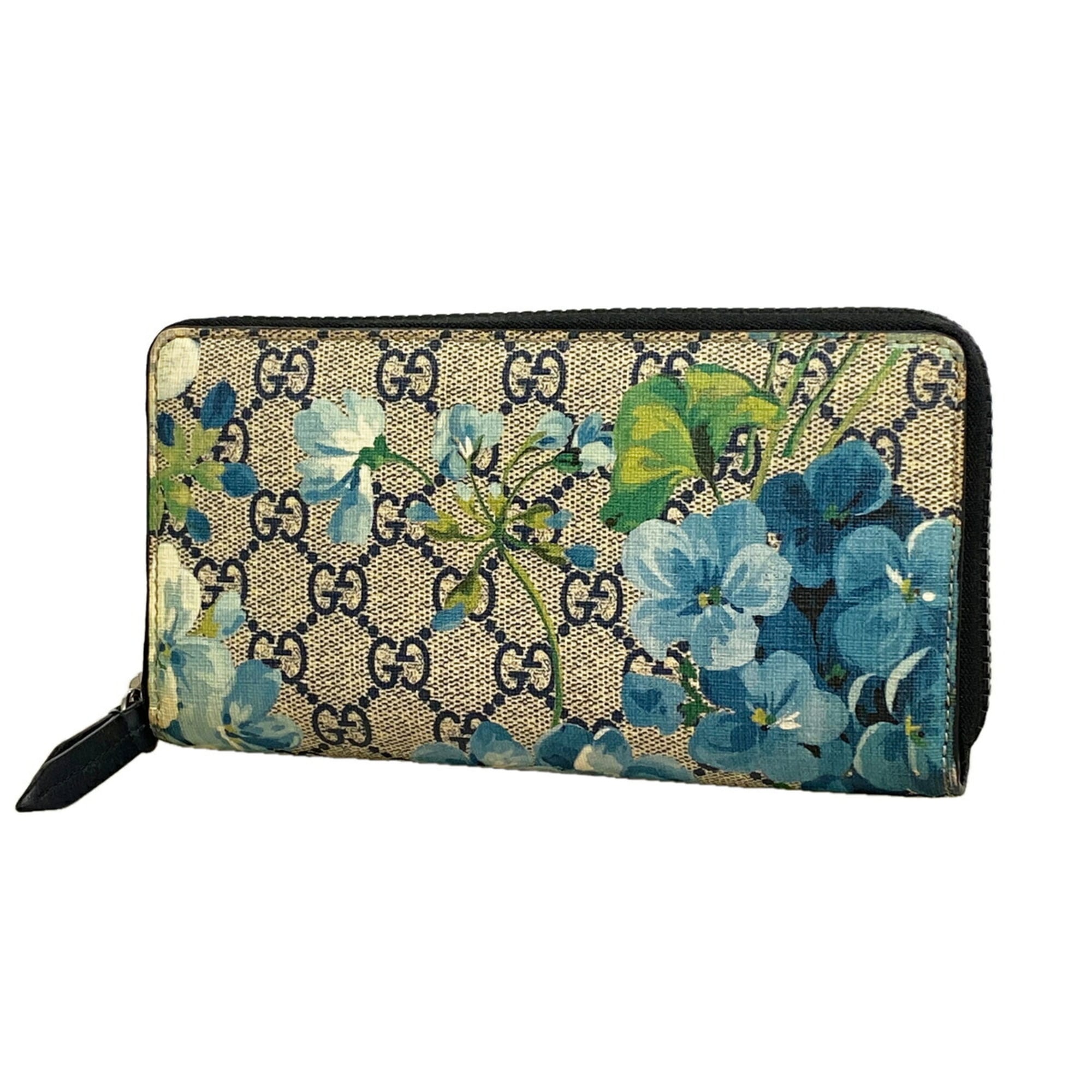 Gucci Blue Pvc Long Wallet (Bi-Fold) (Pre-Owned)