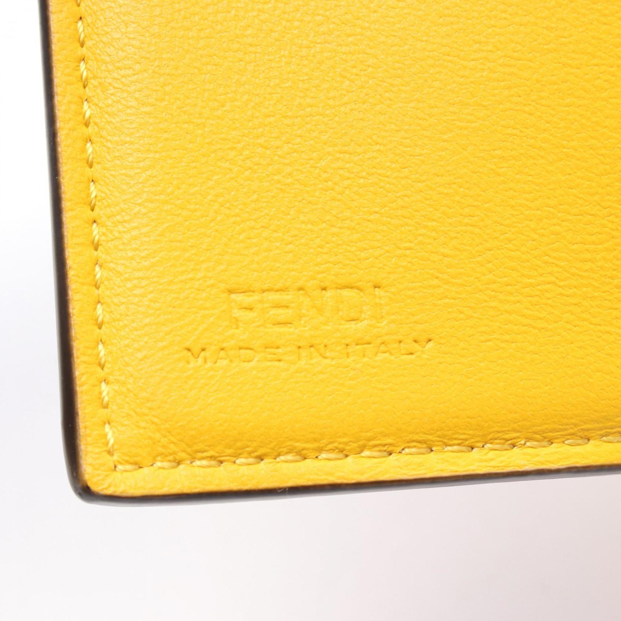 Fendi Yellow Leather Wallet (Tri-Fold) (Pre-Owned)