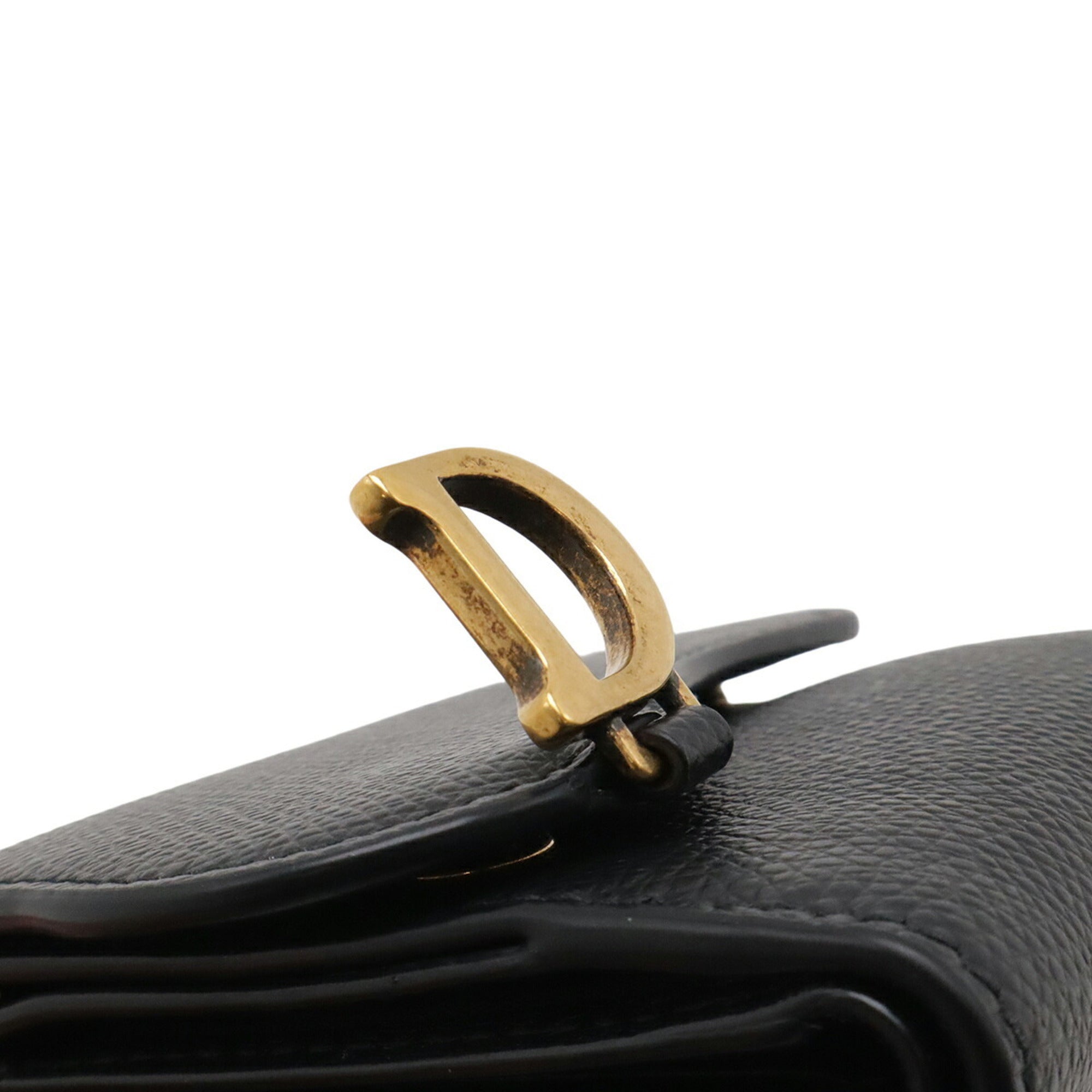 Christian Dior Black Leather Wallet (Tri-Fold) (Pre-Owned)
