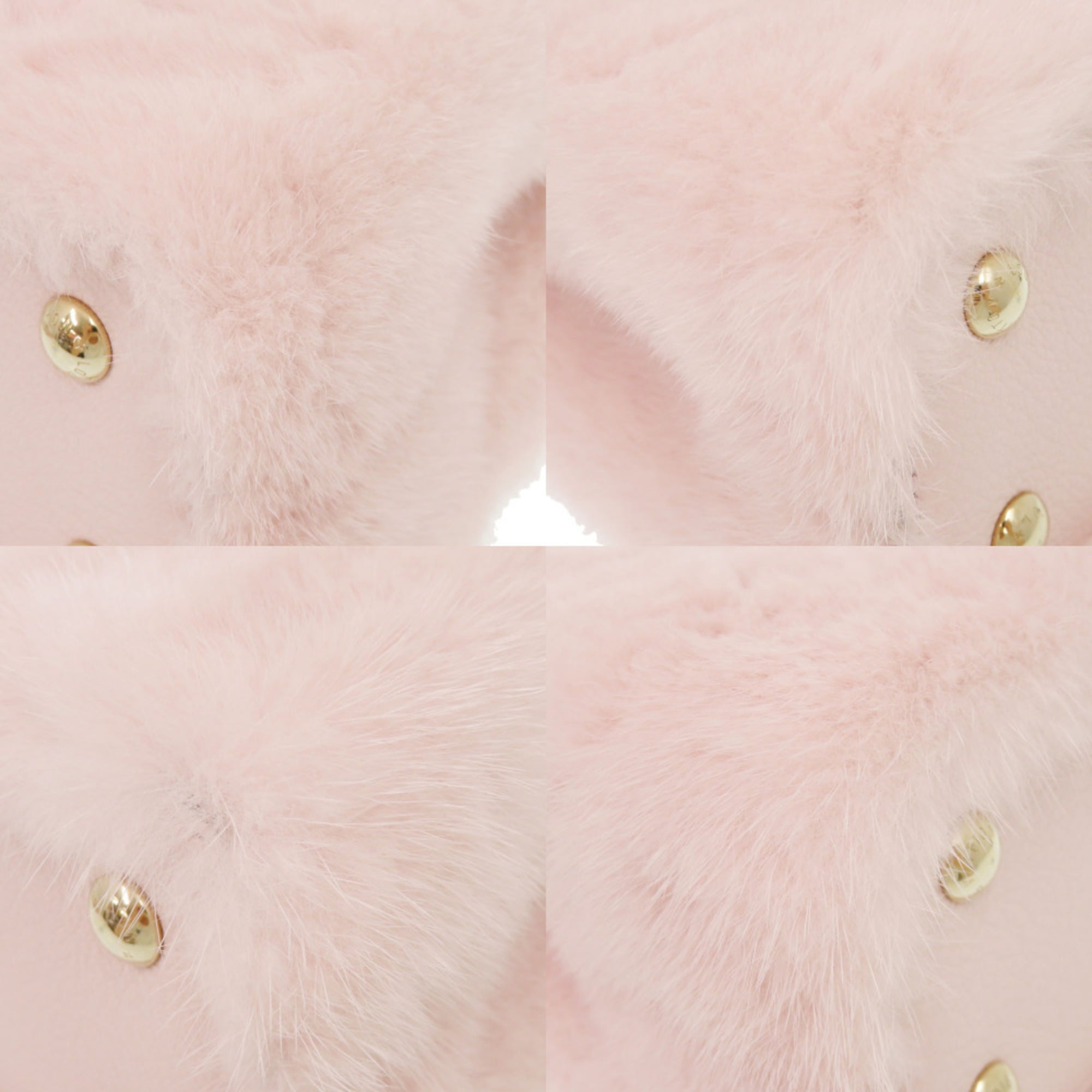 Louis Vuitton Pink Fur Handbag (Pre-Owned)