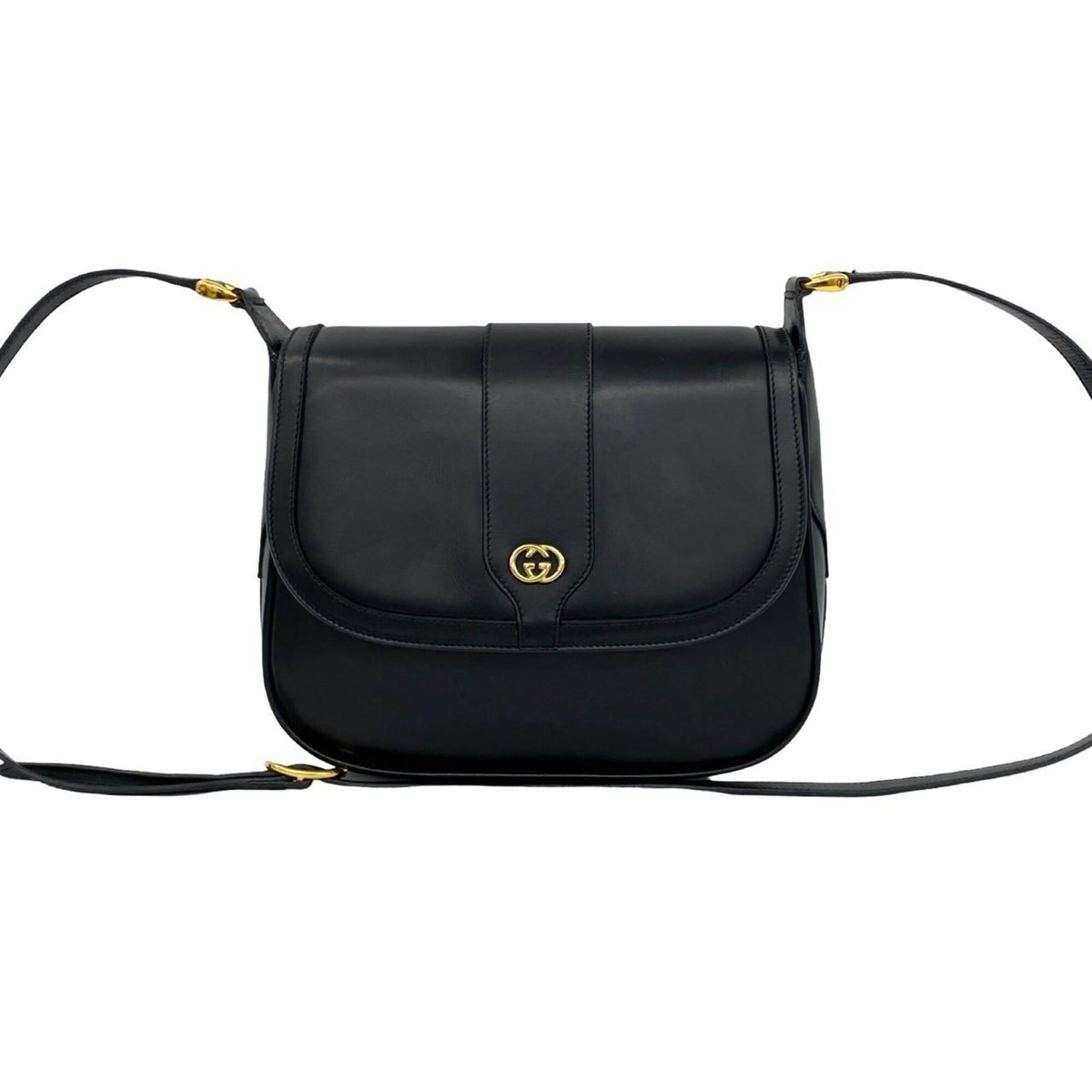 Gucci Black Leather Pochette Shoulder Bag (Pre-Owned)