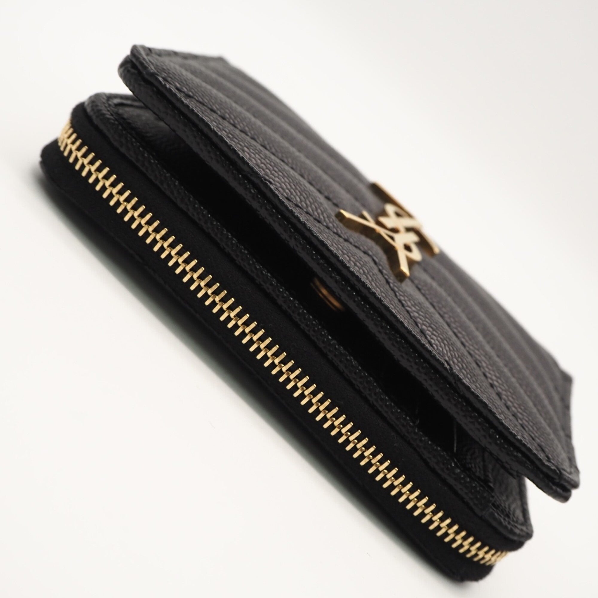 Yves Saint Laurent Black Leather Wallet (Bi-Fold) (Pre-Owned)