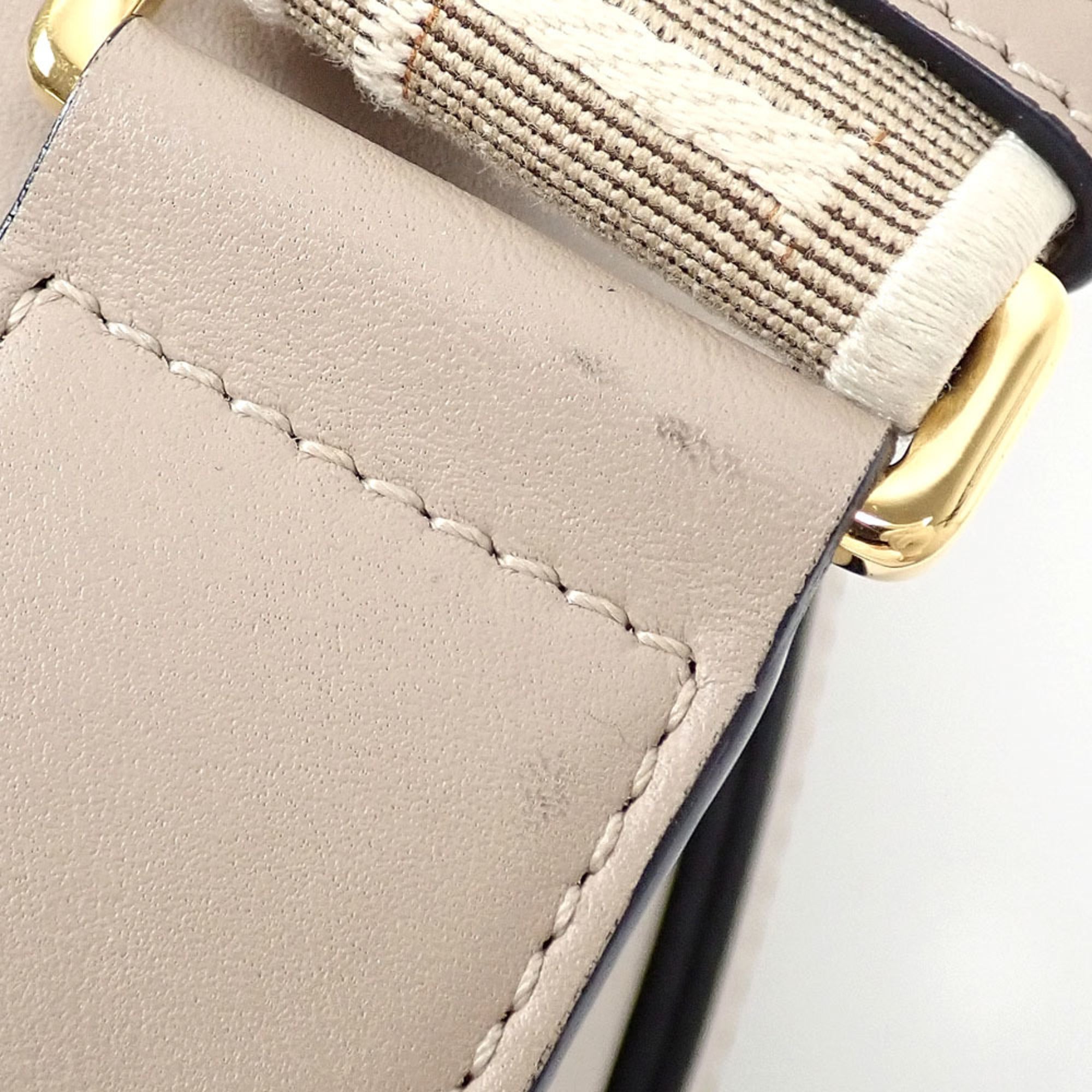Loewe Sand Leather Jacquard Shoulder Bag (Pre-Owned)