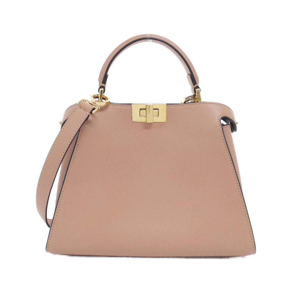 Fendi Peekaboo Pink Leather Handbag (Pre-Owned)