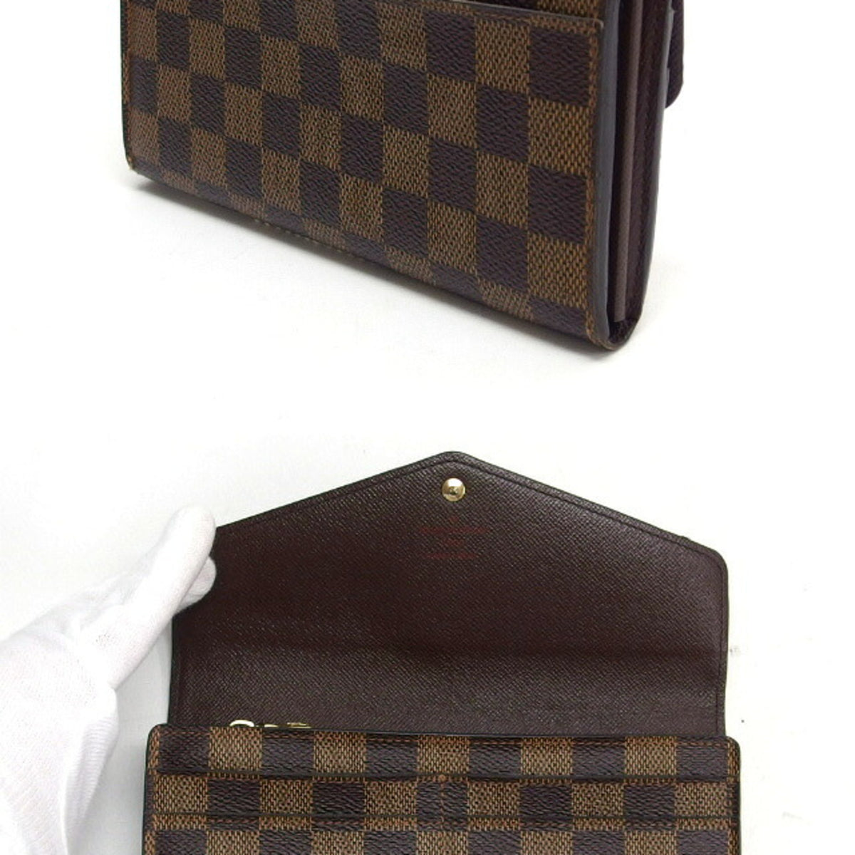 Louis Vuitton Damier Damier Canvas Long Wallet (Bi-Fold) (Pre-Owned)