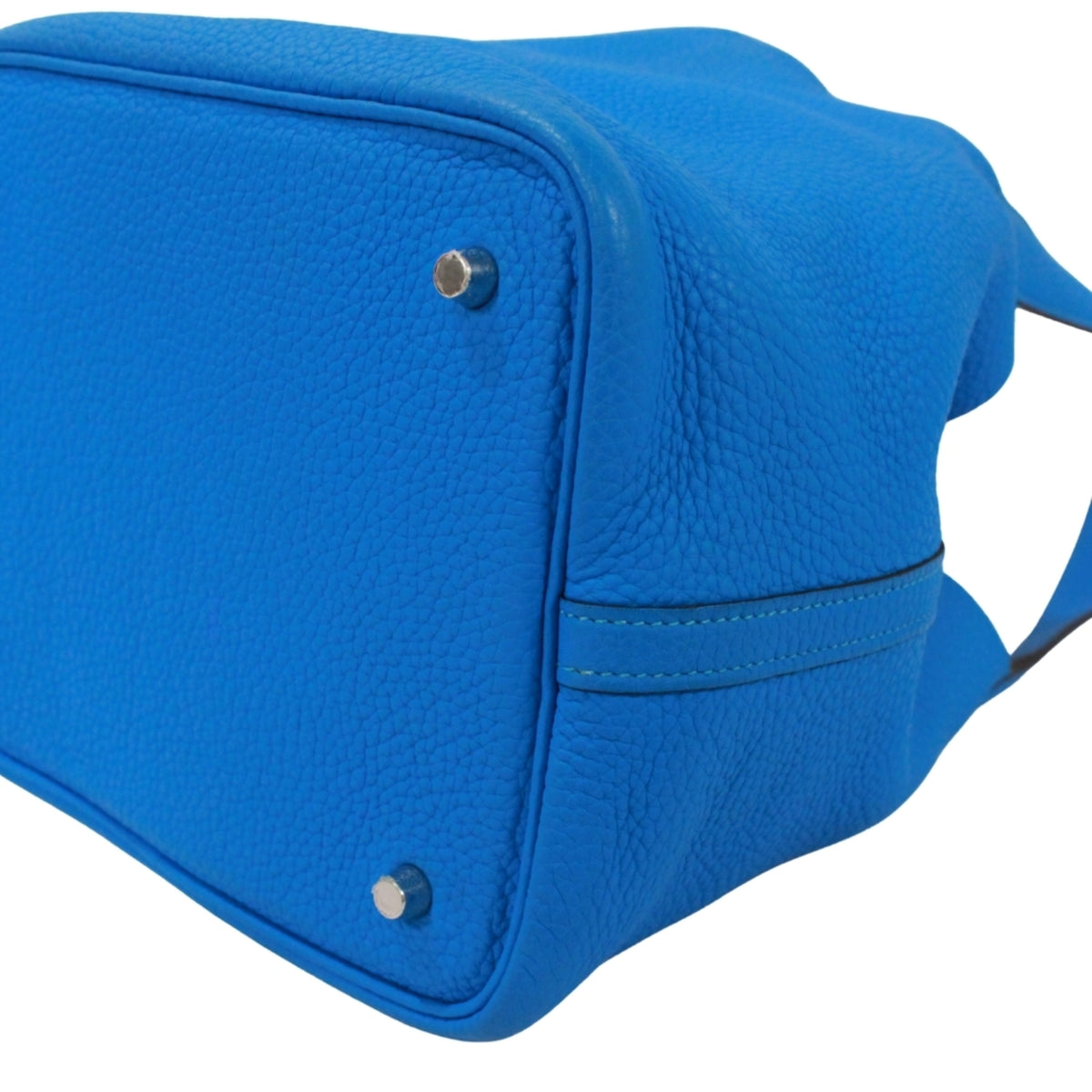 Hermes Blue Blue Hydra Taurillon Clemence Leather Handbag (Pre-Owned)