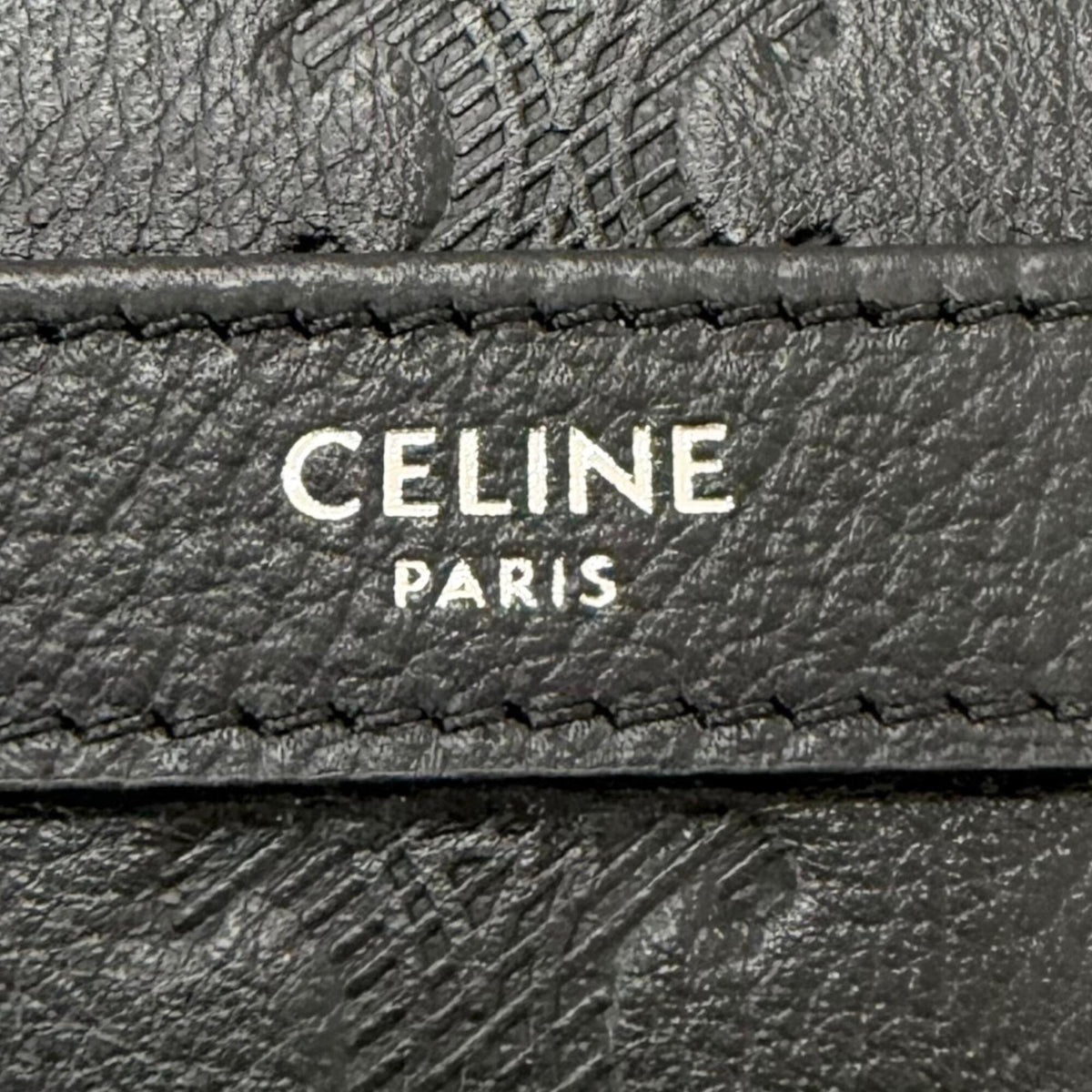 Celine Black Leather Messenger Bag Shoulder Bag (Pre-Owned)