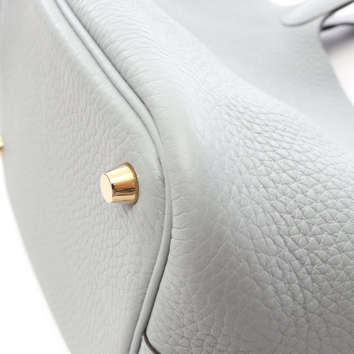 Hermes Gray Taurillon Clemence Leather Leather Handbag (Pre-Owned)