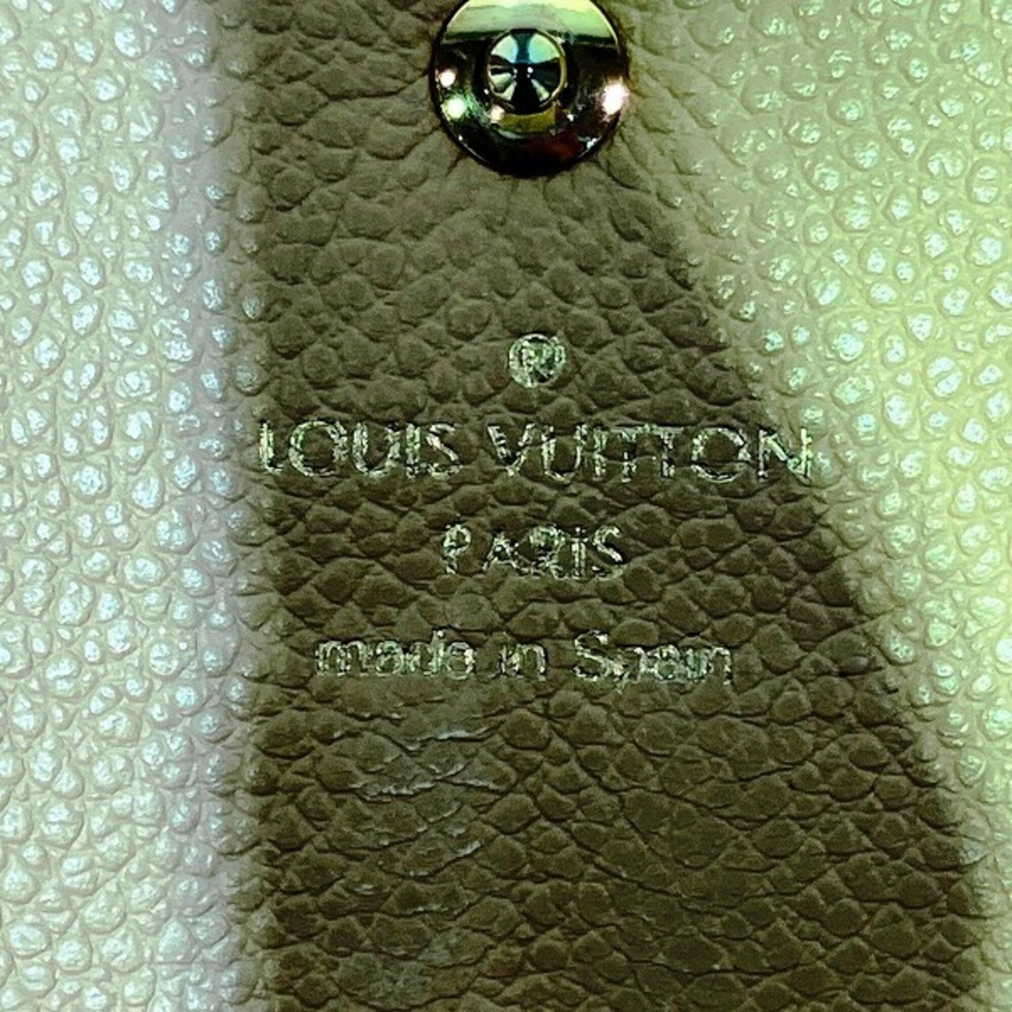 Louis Vuitton Noir Leather Long Wallet (Bi-Fold) (Pre-Owned)