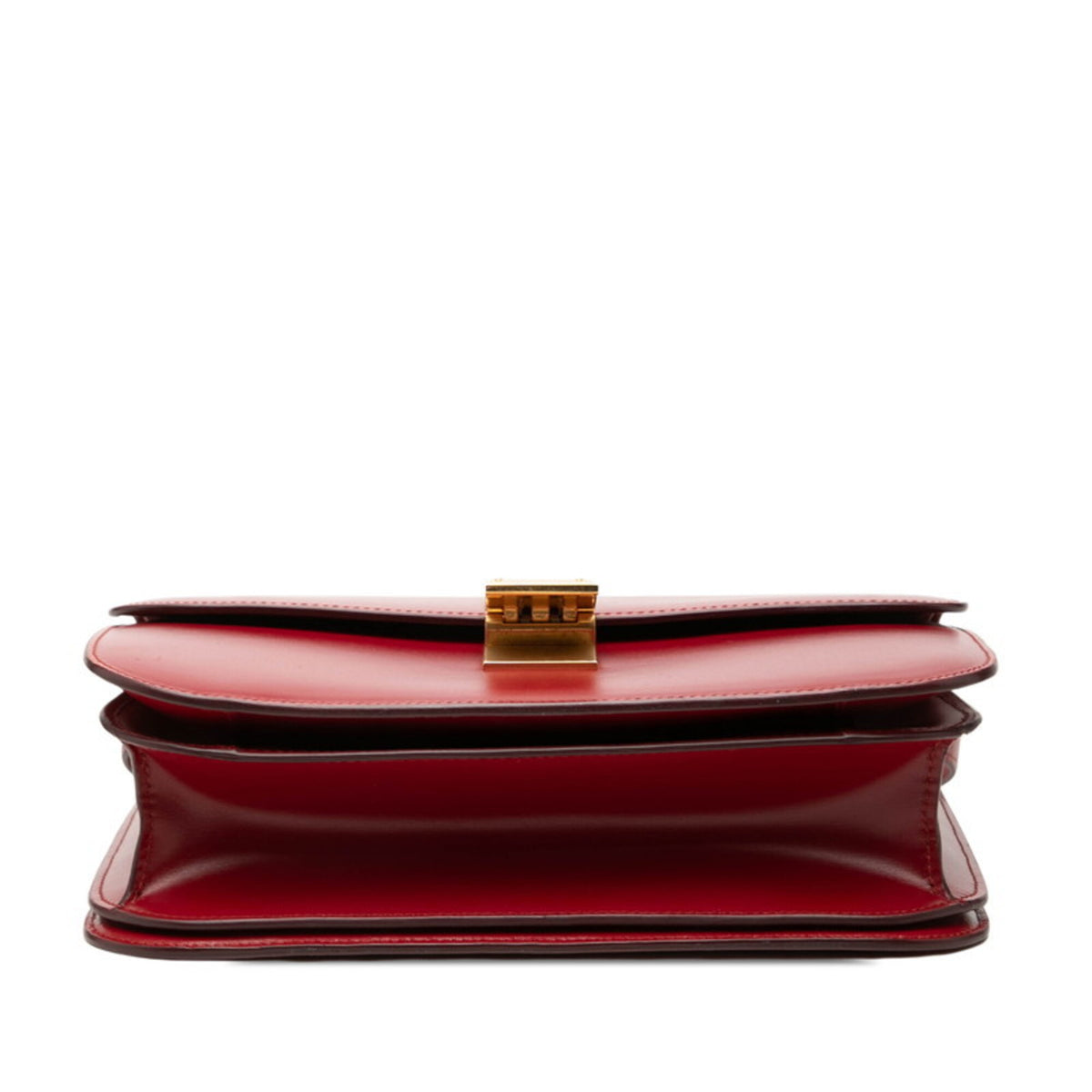 Celine Red Color Leather Shoulder Bag (Pre-Owned)