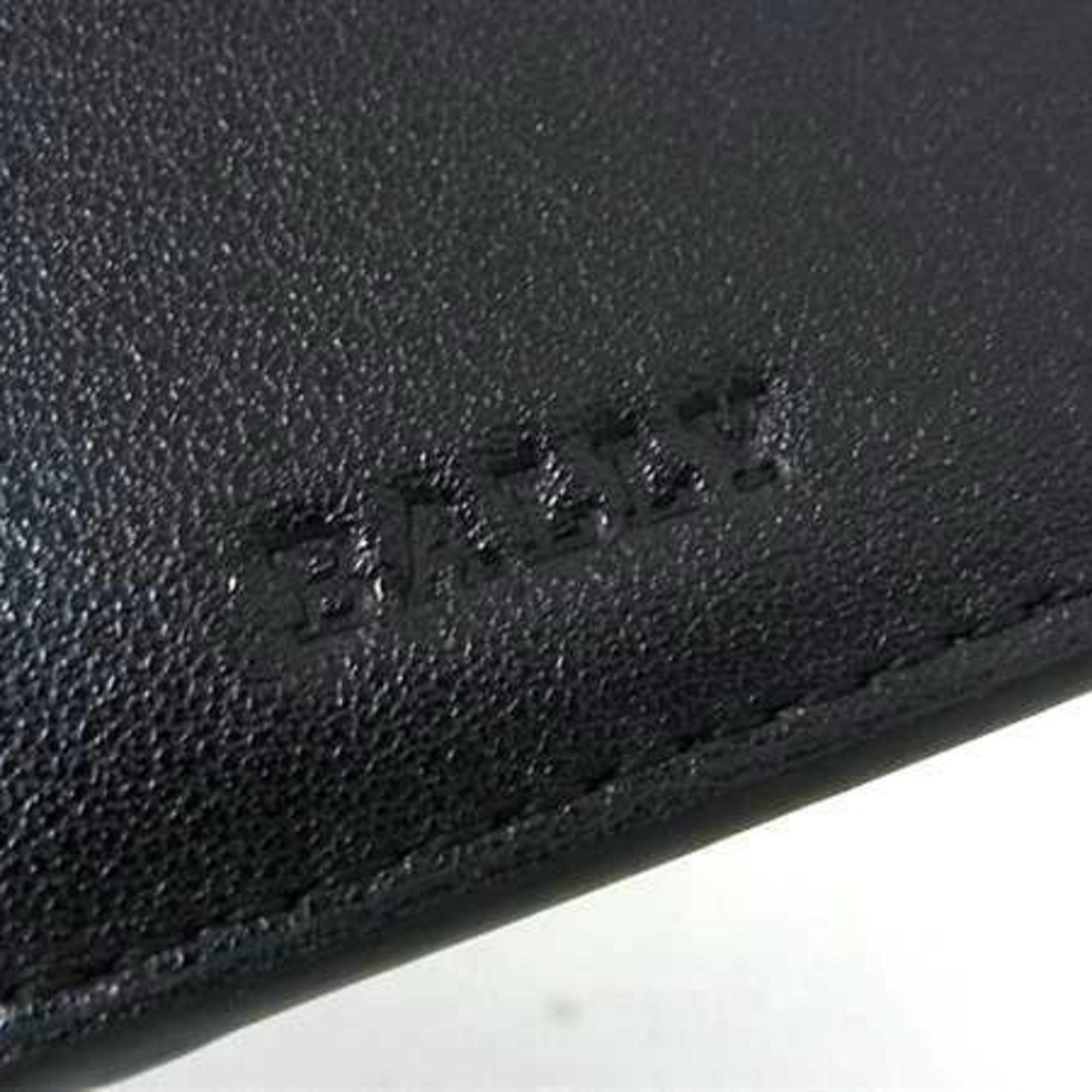 Bally Black Leather Long Wallet (Bi-Fold) (Pre-Owned)
