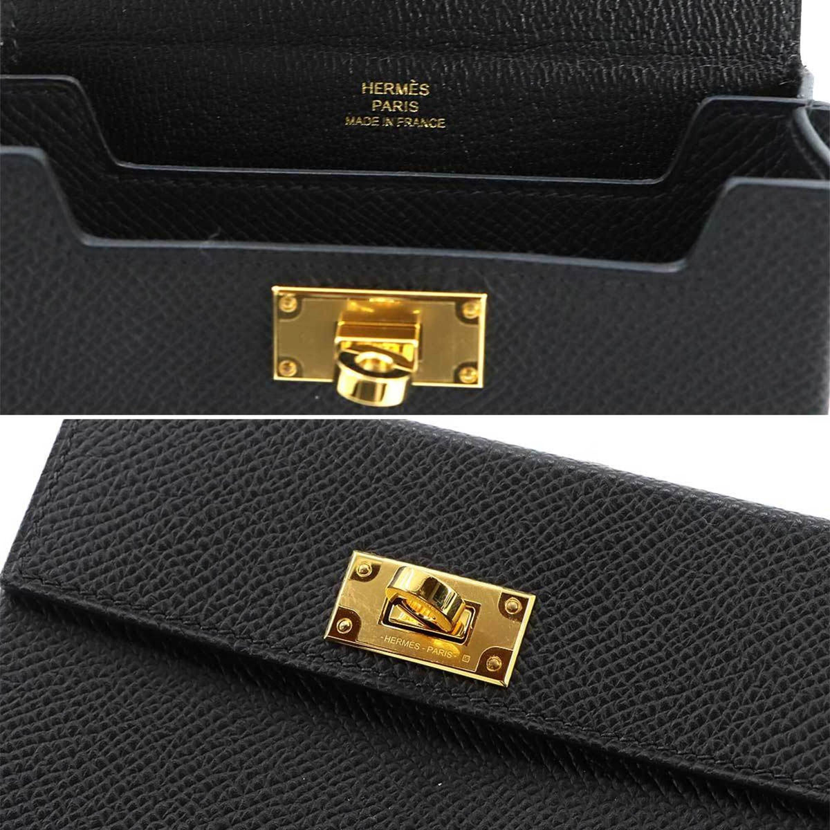 Hermes Black Epsom Leather Handbag Shoulder Bag (Pre-Owned)