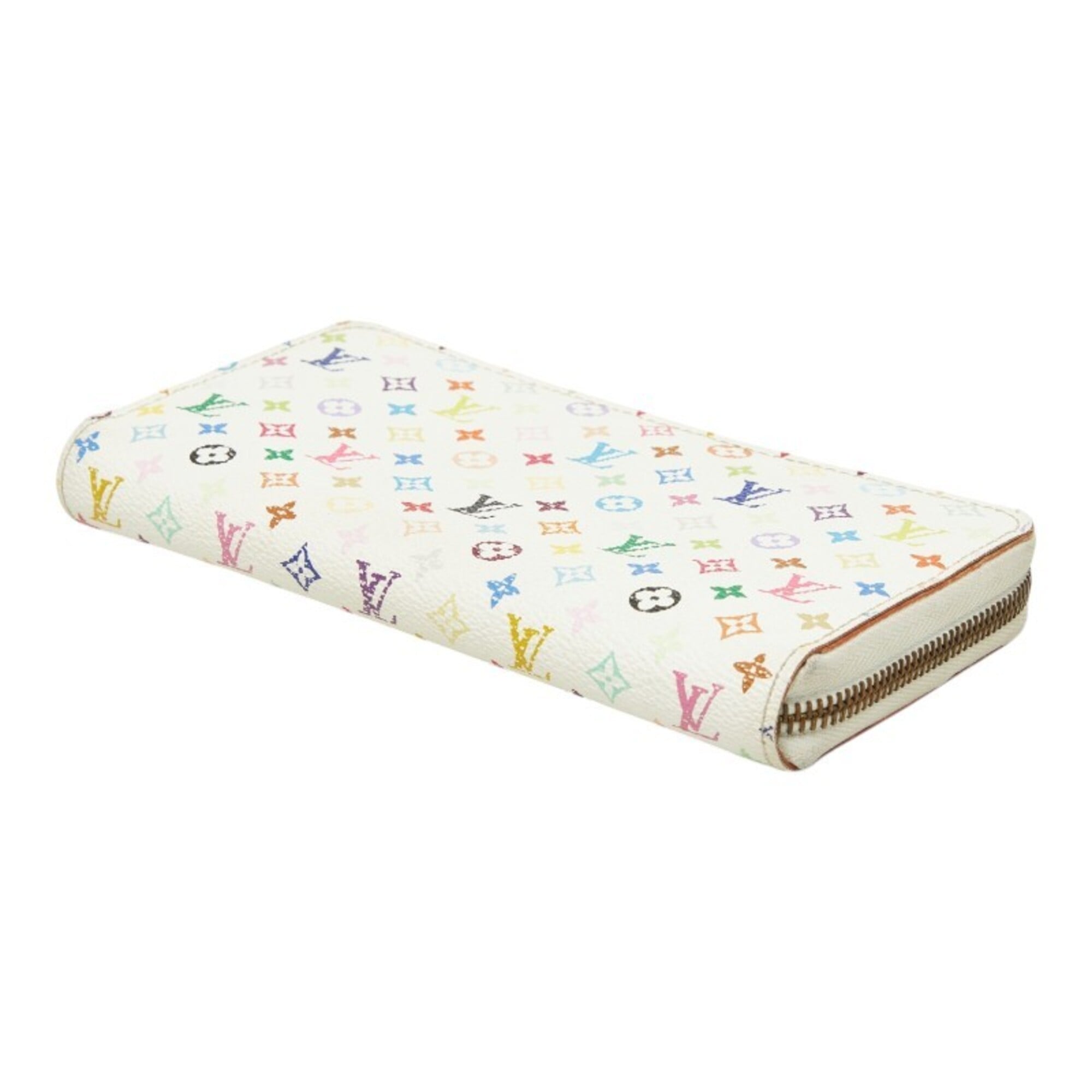 Louis Vuitton Multi-Color White Pvc Long Wallet (Bi-Fold) (Pre-Owned)