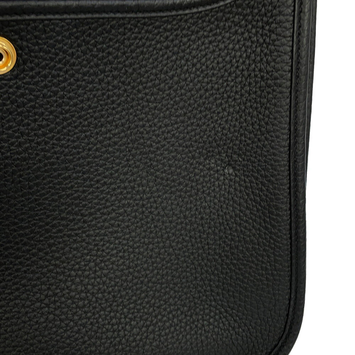 Hermes Evelyne Black Taurillon Clemence Leather Handbag Shoulder Bag (Pre-Owned)