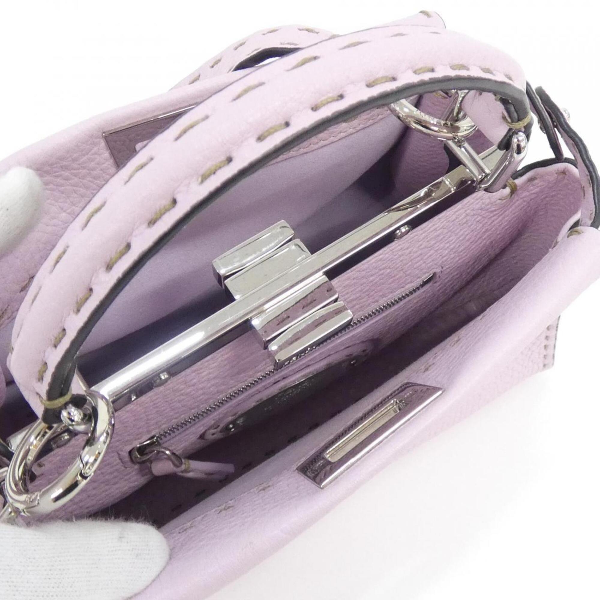 Fendi Selleria Pink Leather Handbag (Pre-Owned)