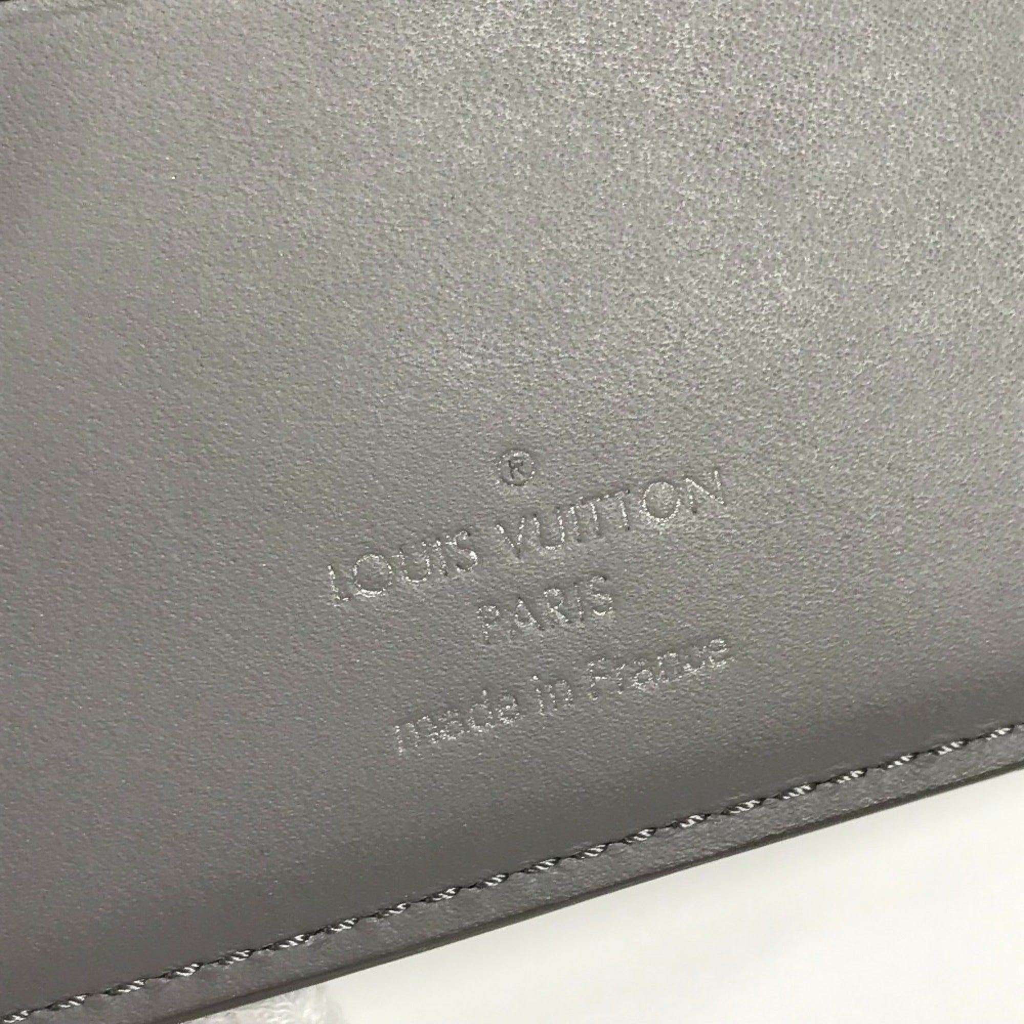 Louis Vuitton Gray Leather Wallet (Bi-Fold) (Pre-Owned)