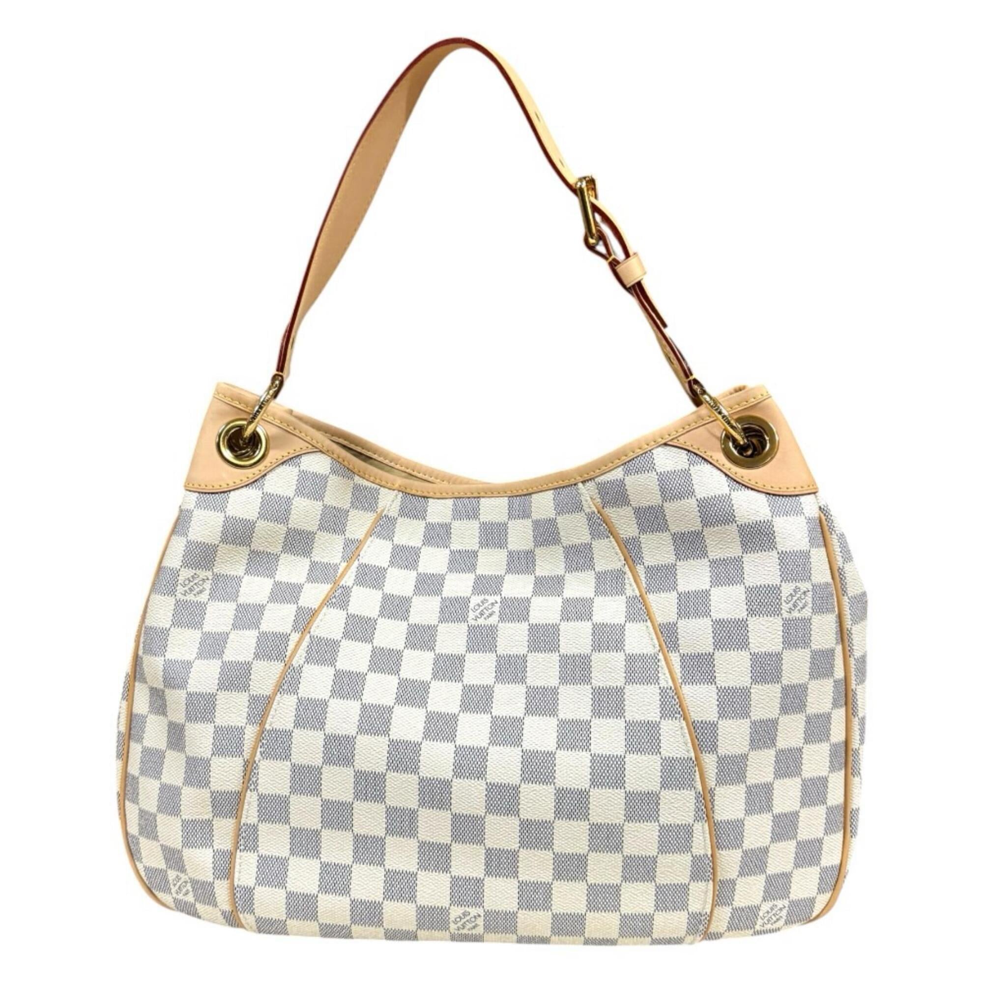 Louis Vuitton White Damier Azur Canvas Shoulder Bag (Pre-Owned)