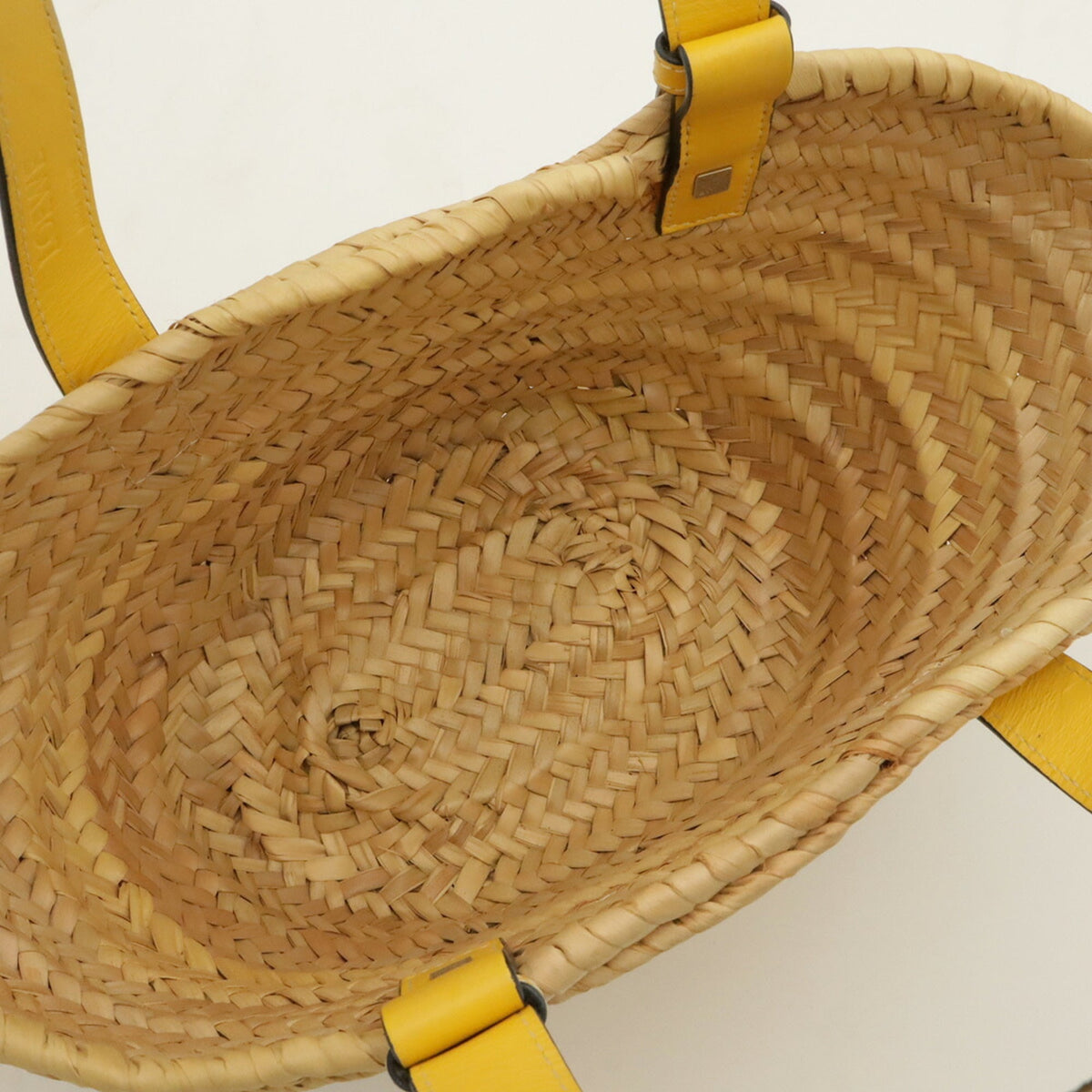 Loewe Yellow Leather Basket Handbag (Pre-Owned)