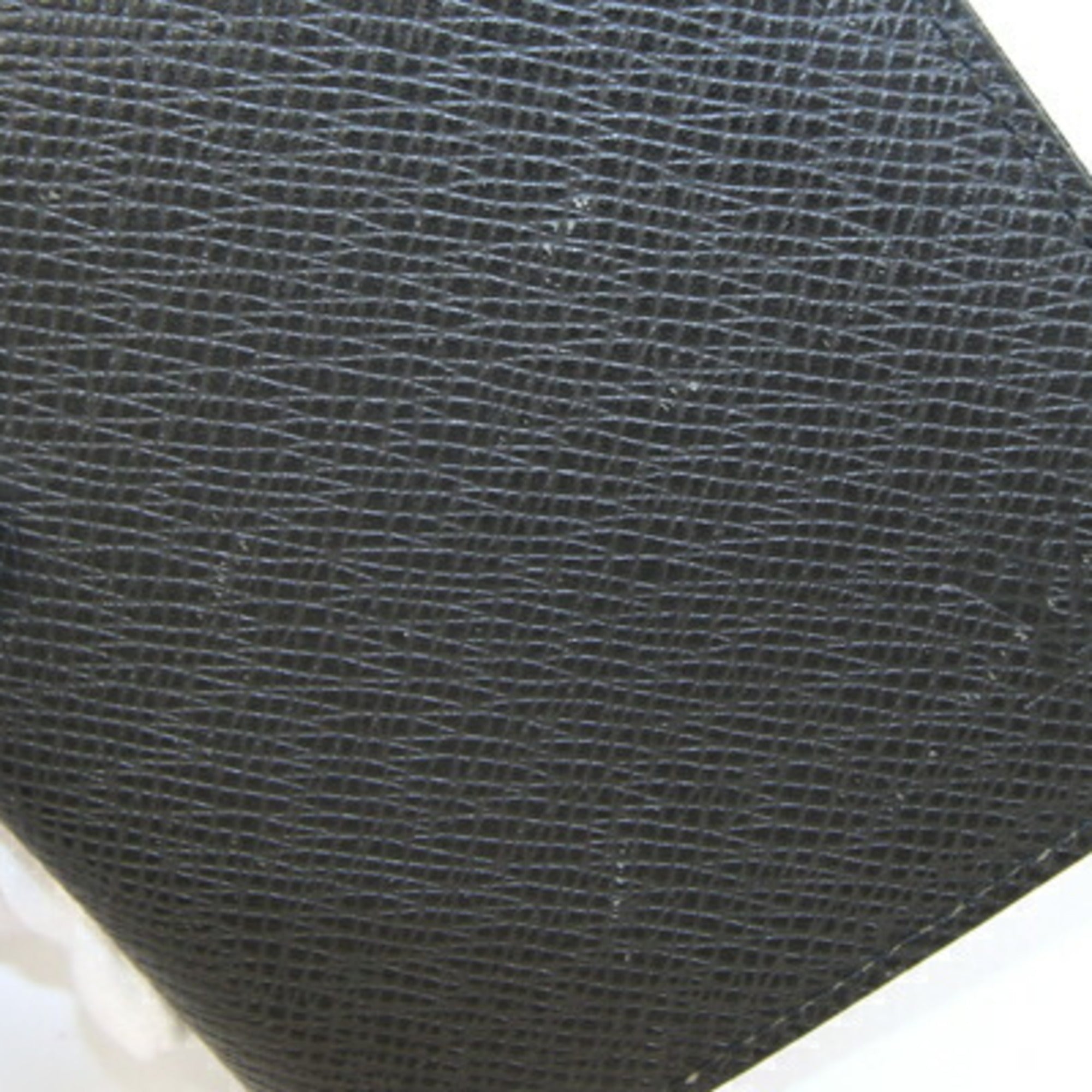 Louis Vuitton Black Noir Taiga Leather Long Bill Wallet (Bi-Fold) (Pre-Owned)