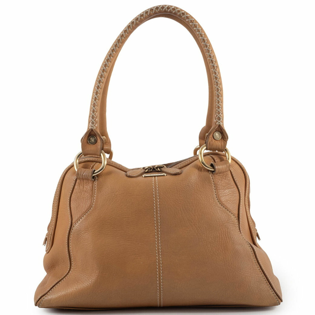 Celine Beige Leather Shoulder Bag (Pre-Owned)
