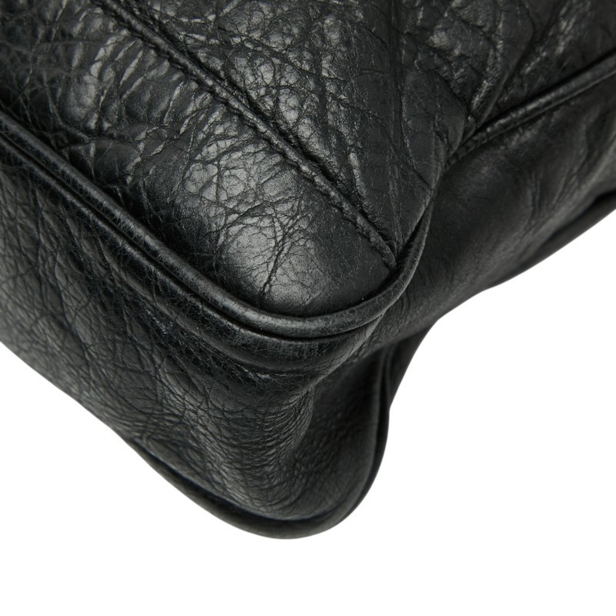 Balenciaga Black Leather Briefcase Shoulder Bag (Pre-Owned)