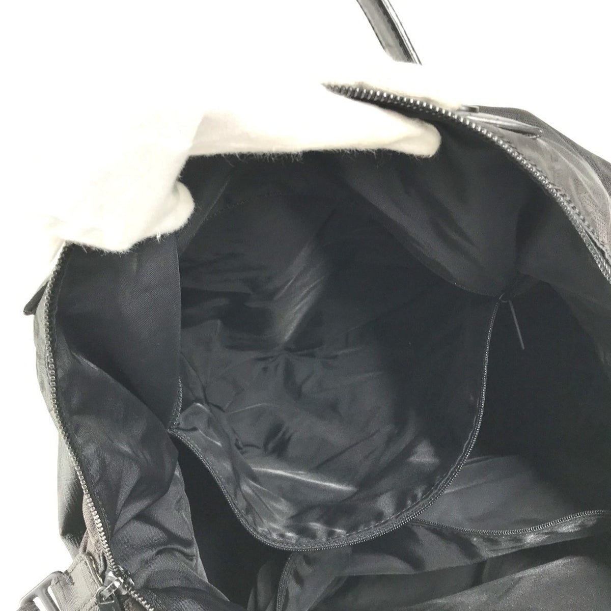 Chanel New Travel Line Black Nylon Leather Boston Bag Handbag (Pre-Owned)