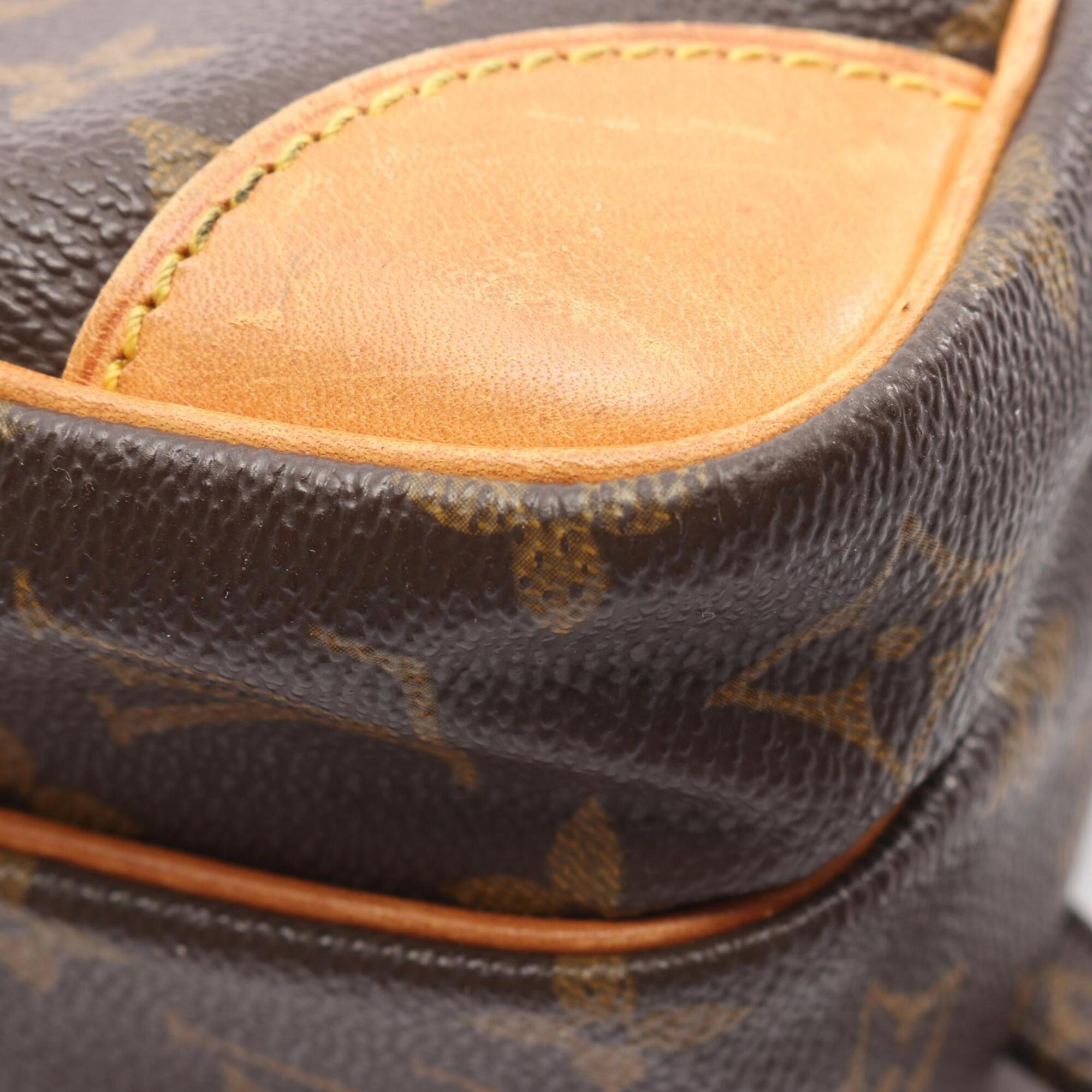 Louis Vuitton Brown Monogram Coated Canvas Leather Handbag Shoulder Bag (Pre-Owned)
