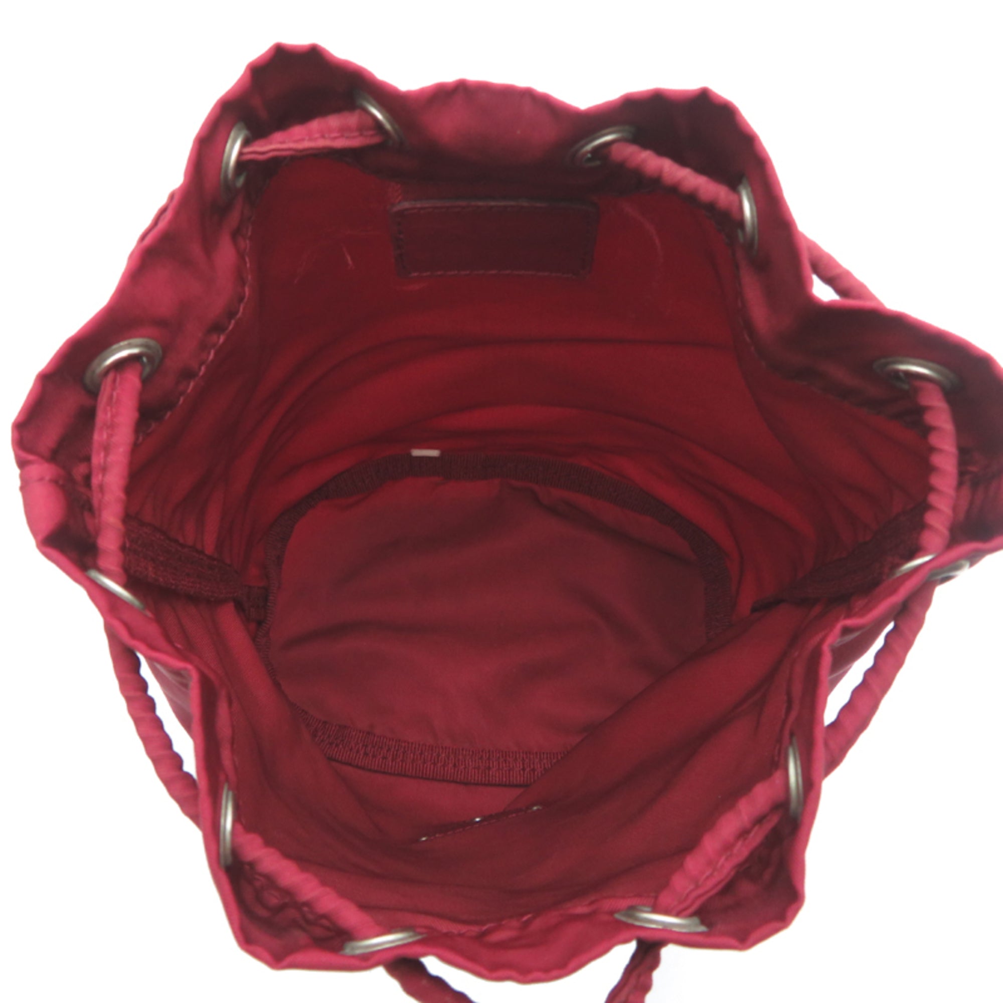 Prada Red Color Nylon Pouch (Pre-Owned)
