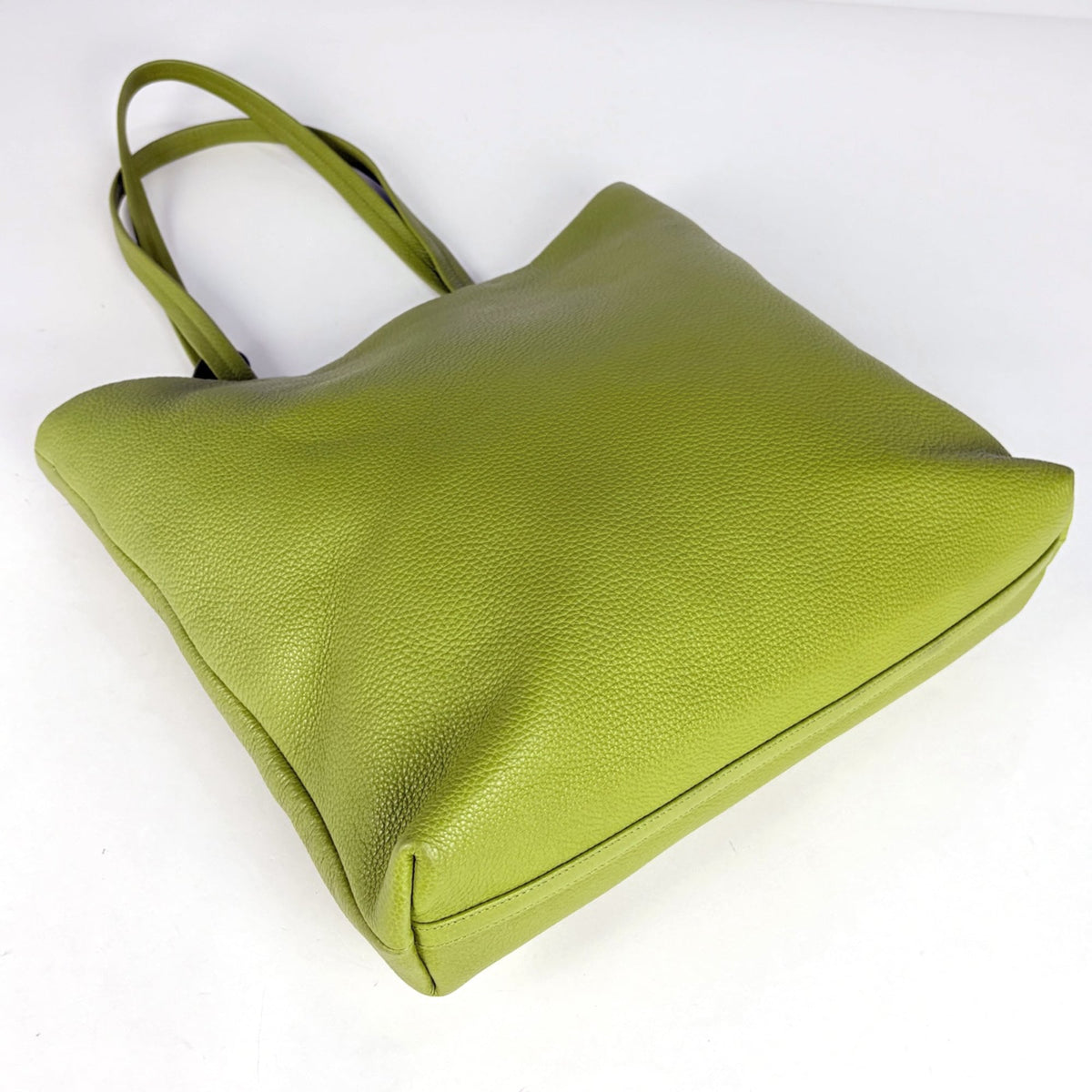 Prada Green Leather Tote Bag (Pre-Owned)