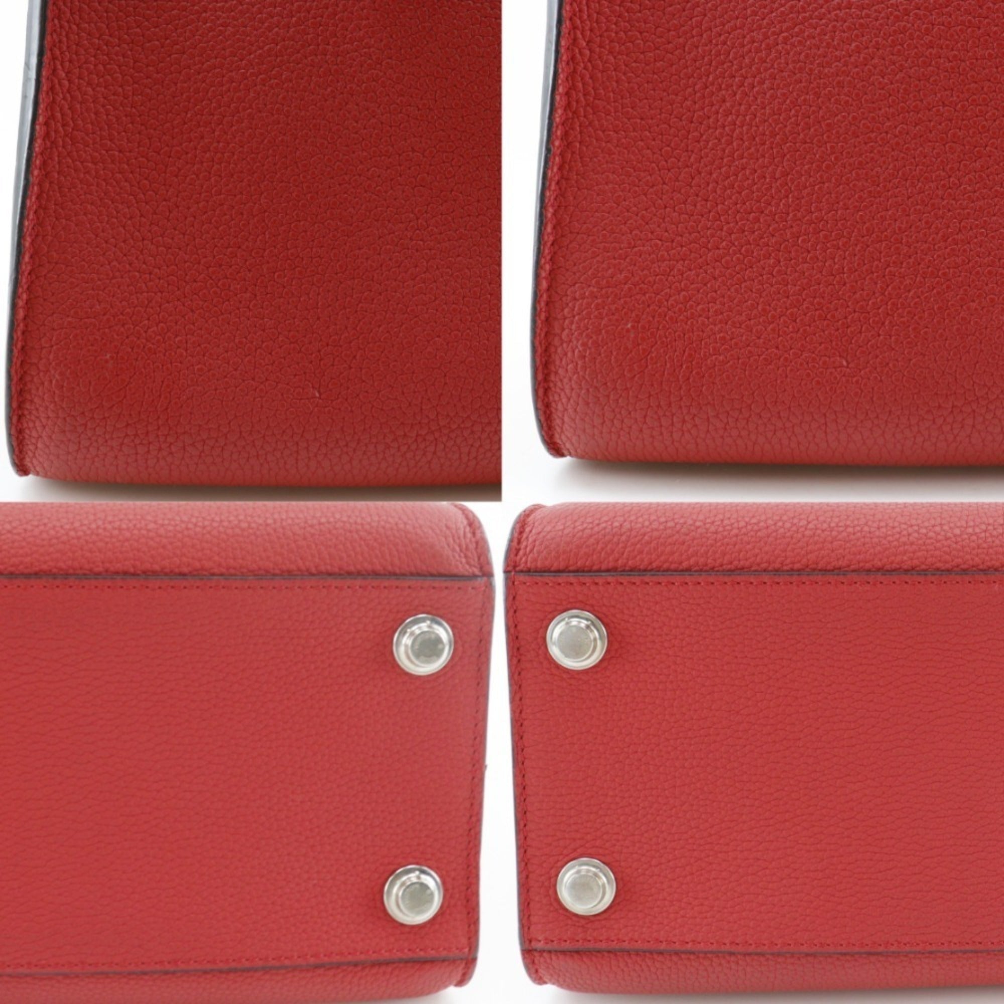 Louis Vuitton Red Color Rouge Leather Handbag Shoulder Bag (Pre-Owned)