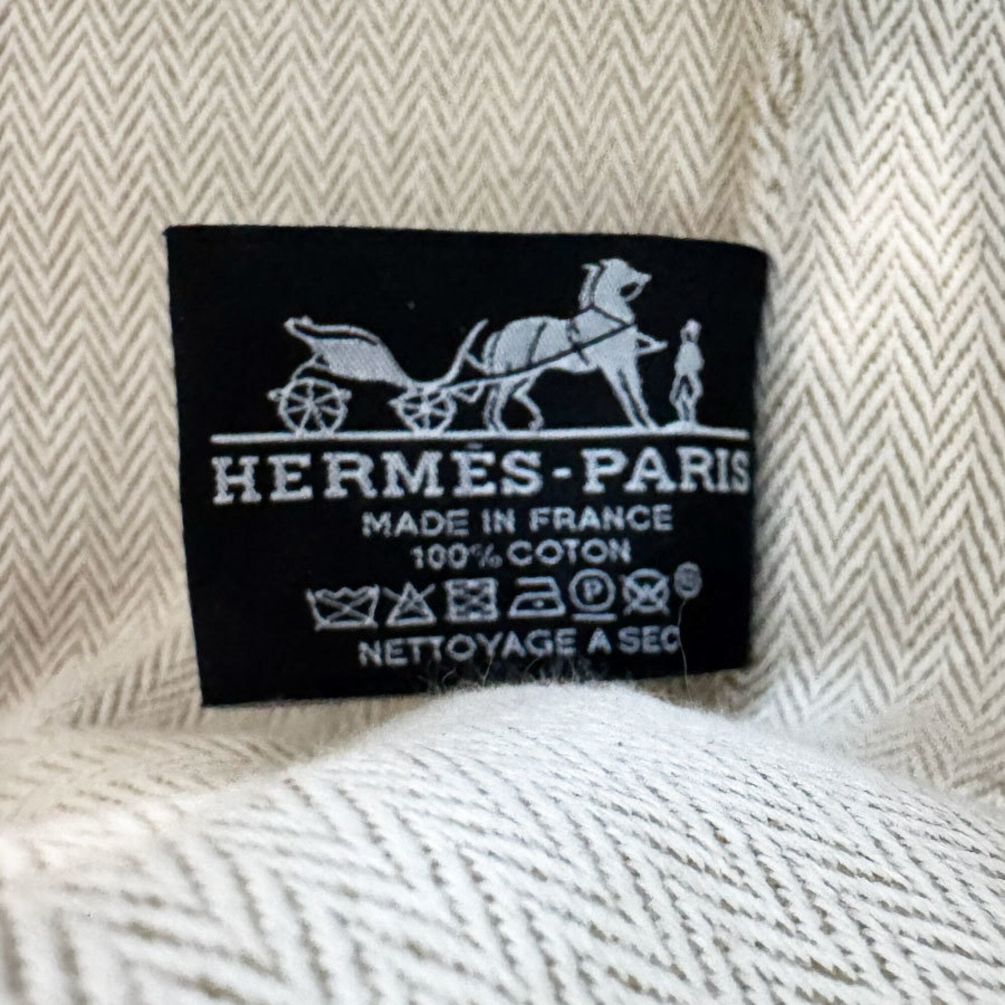 Hermes Blue Green Canvas Pouch (Pre-Owned)