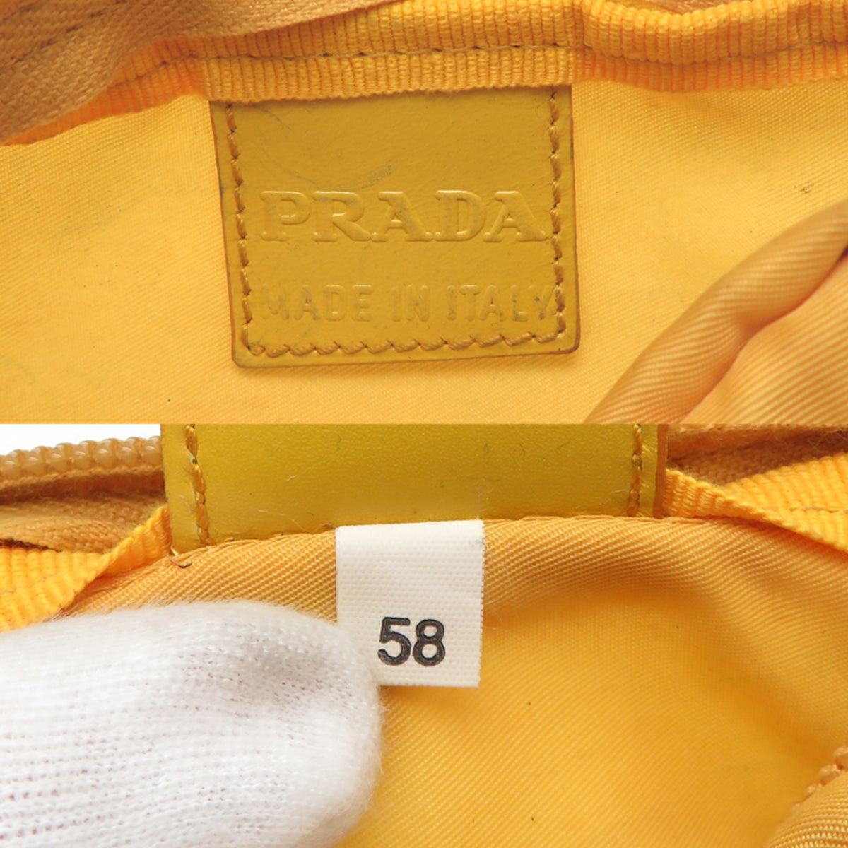 Prada Yellow Nylon Pouch (Pre-Owned)