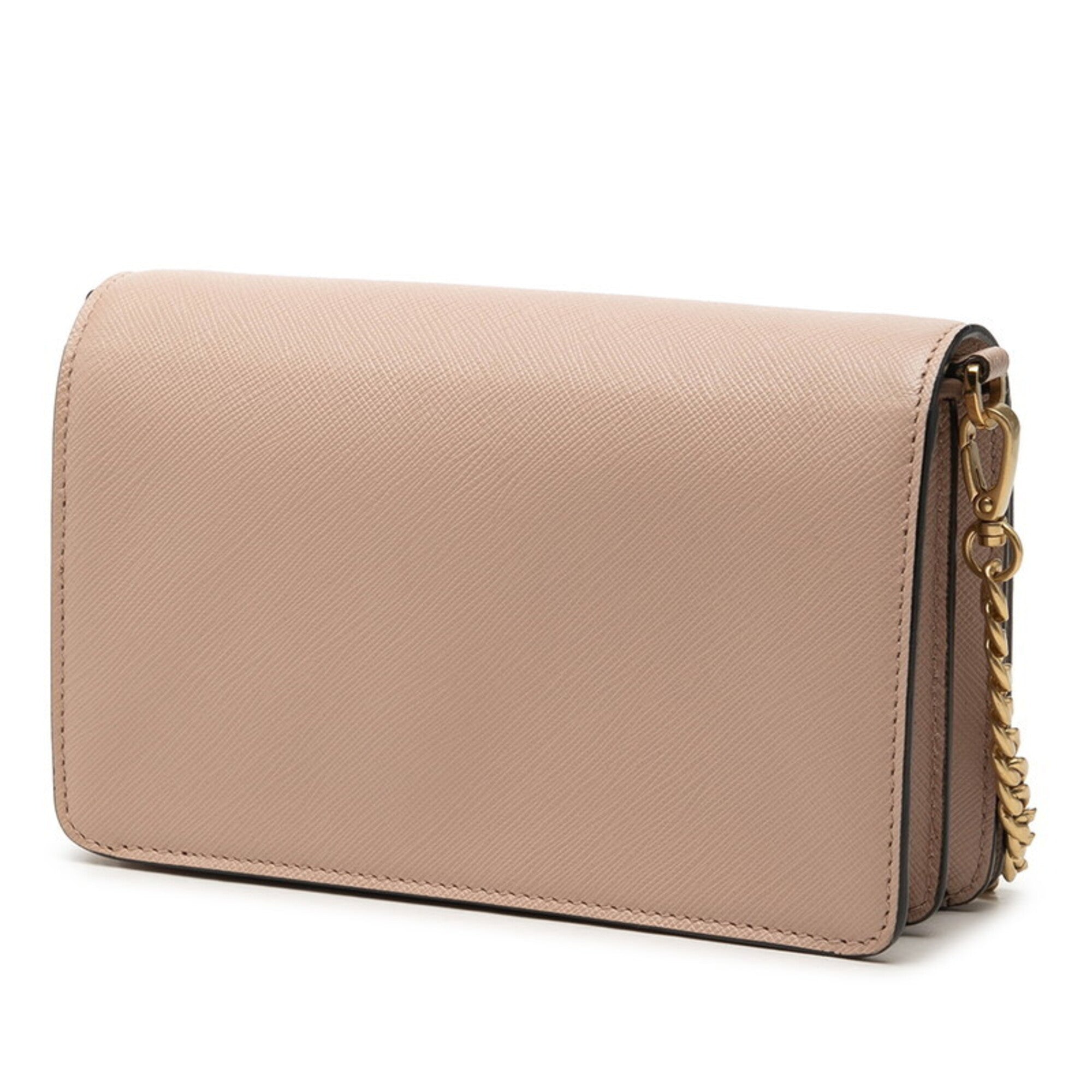 Prada Pink Beige Leather Shoulder Bag (Pre-Owned)